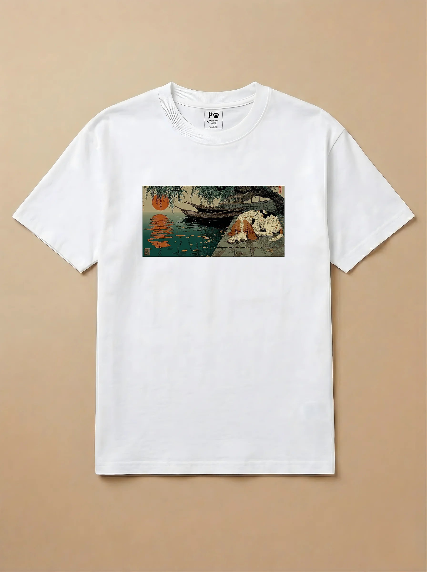 Camisa Ukiyo-e Art - Basset Hound