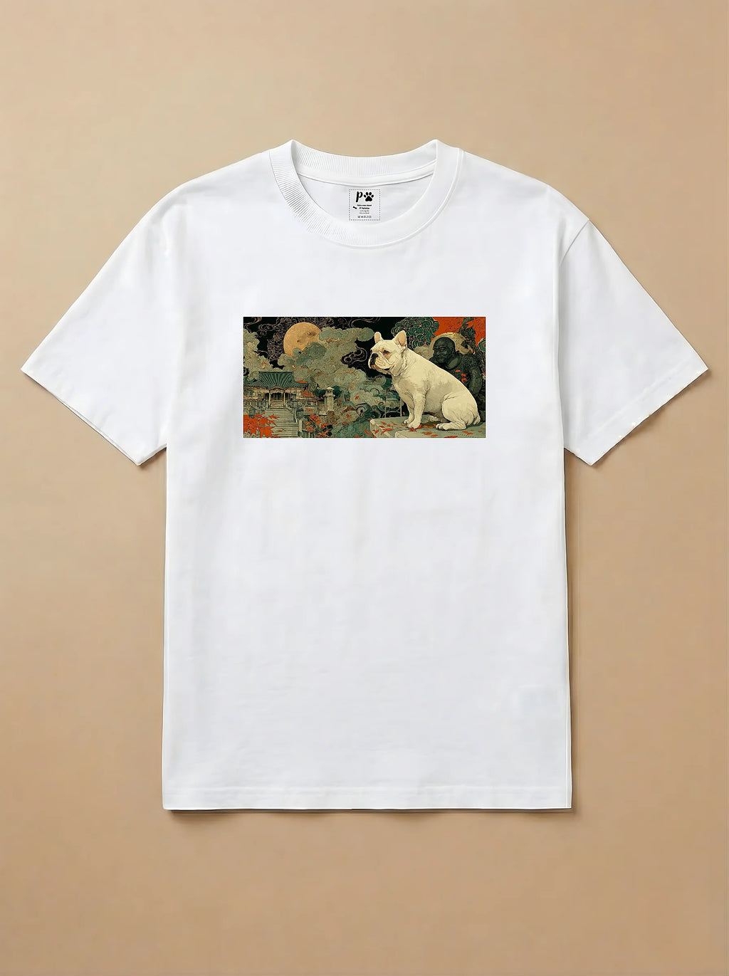 Camisa Ukiyo-e Art - Bulldog Francês