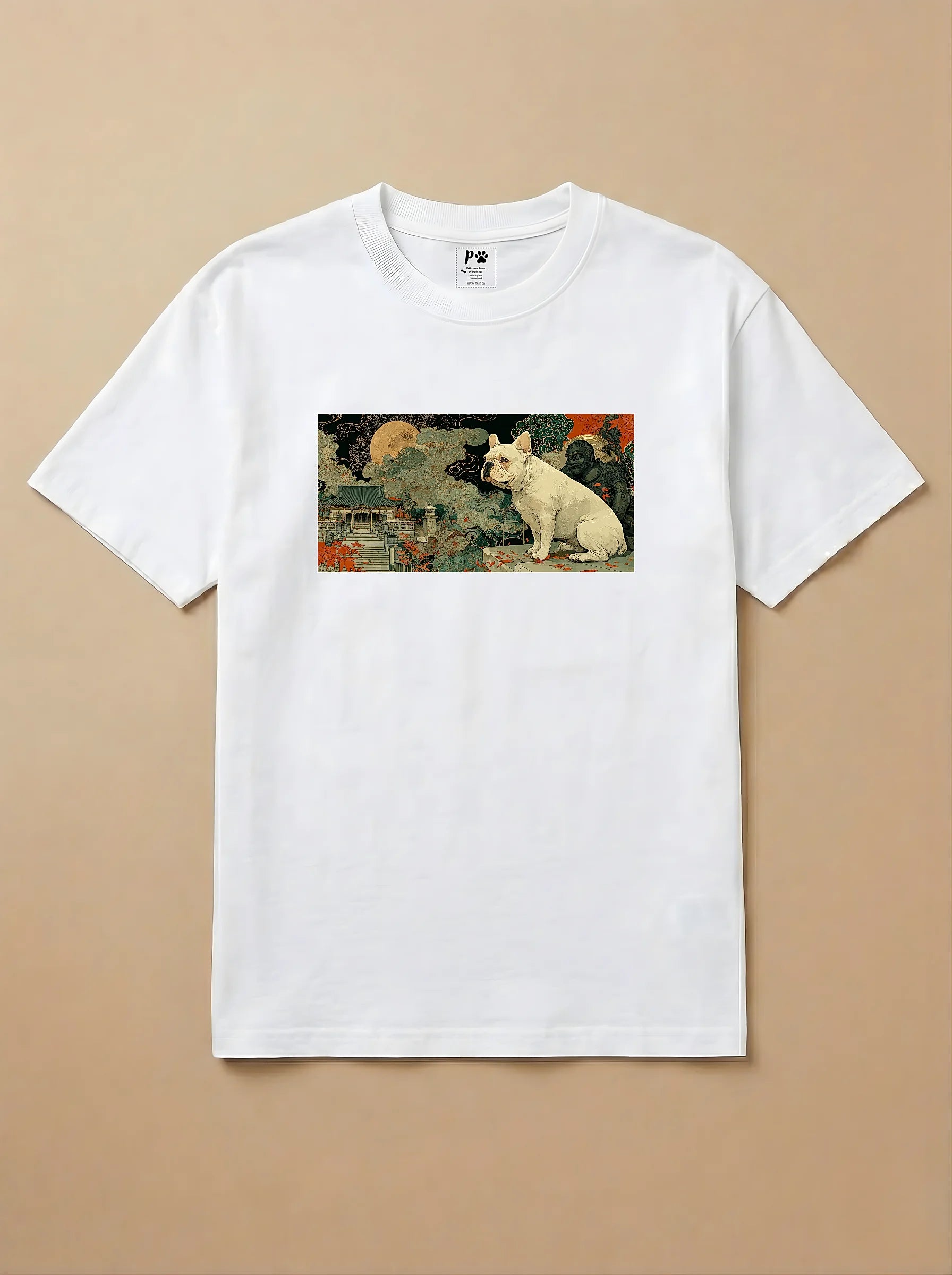 Camisa Ukiyo-e Art - Bulldog Francês