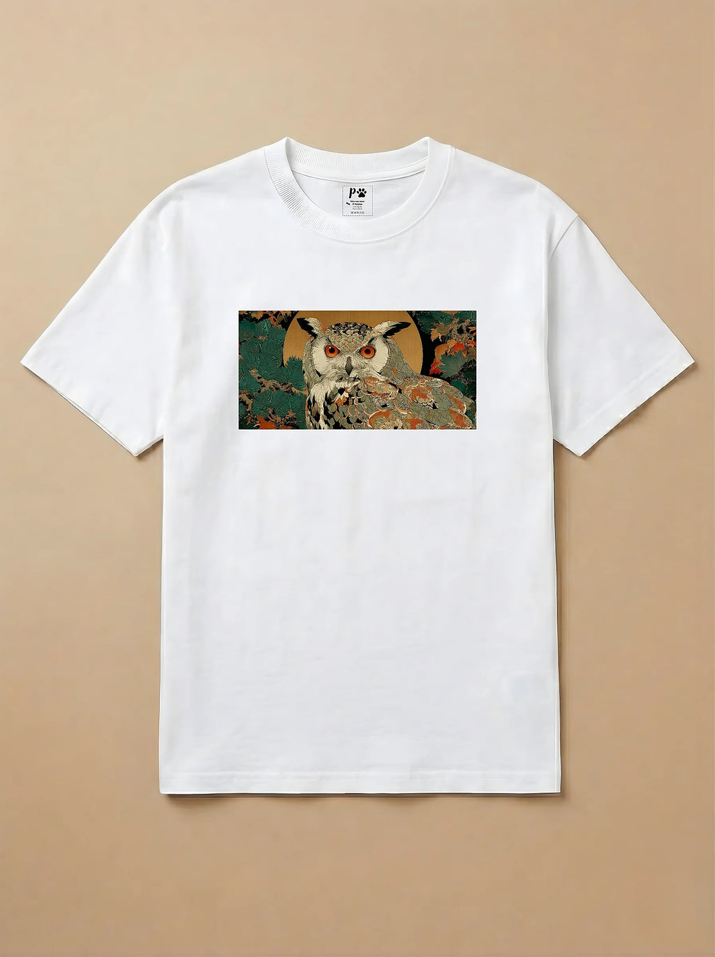Camisa Ukiyo-e Art - Coruja