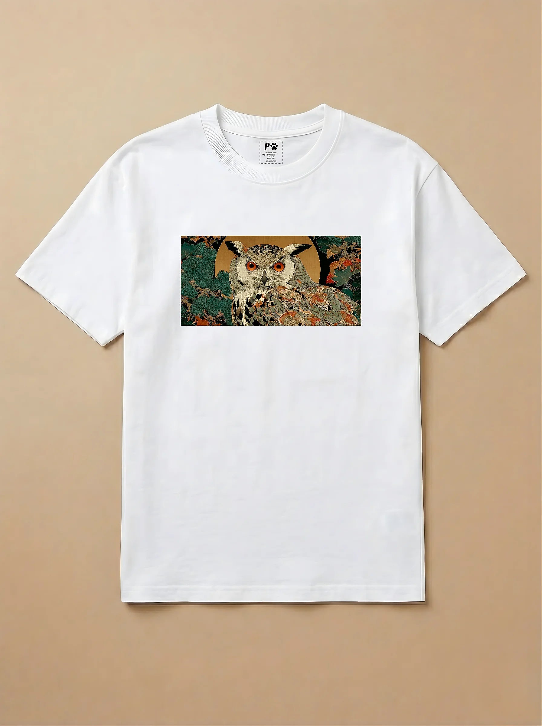 Camisa Ukiyo-e Art - Coruja