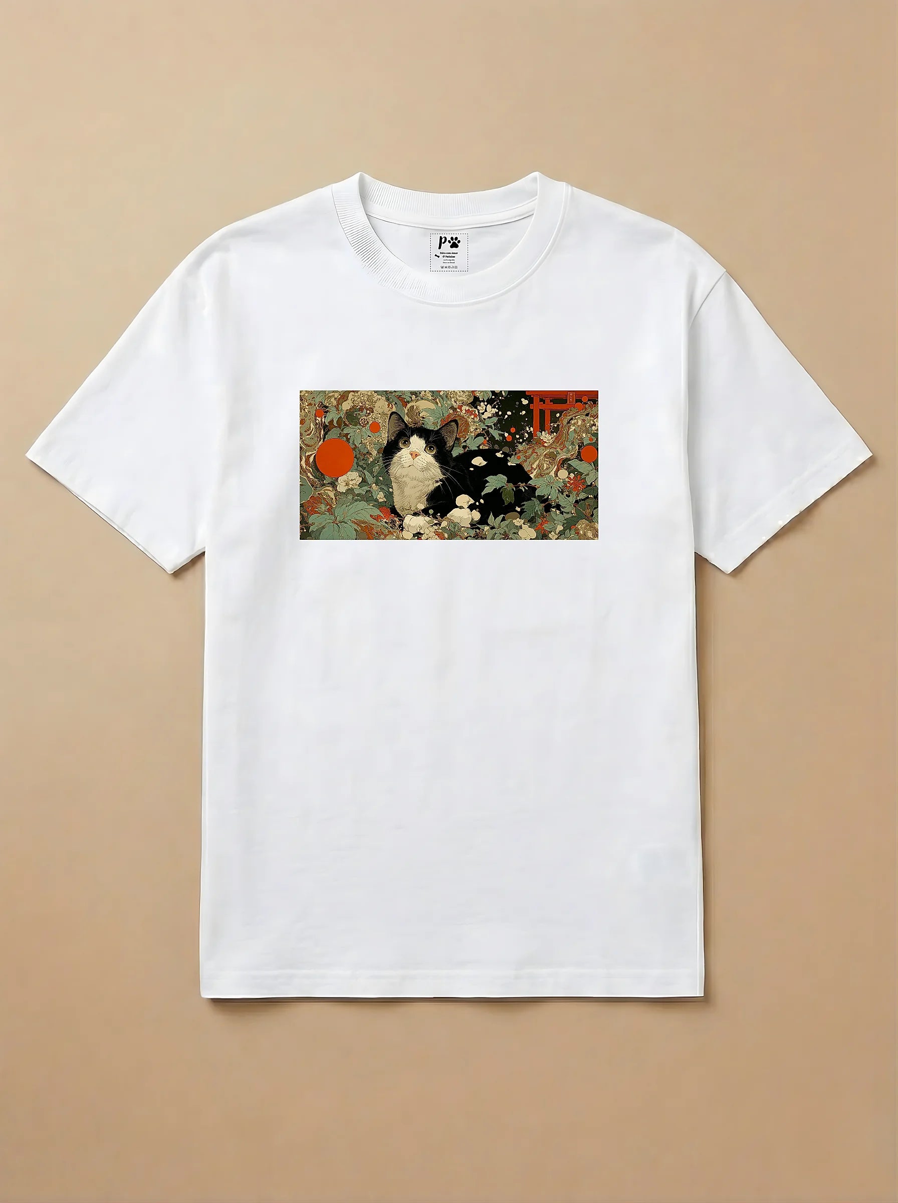Camisa Ukiyo-e Art - Gato Frajola