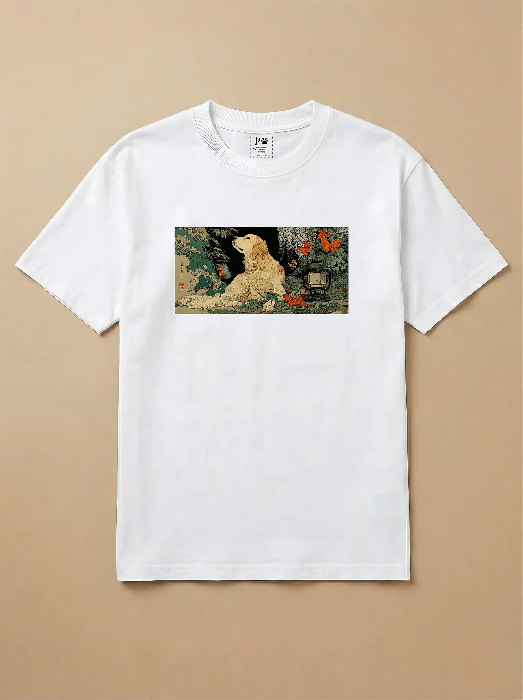 Camisa Ukiyo-e Art - Golden