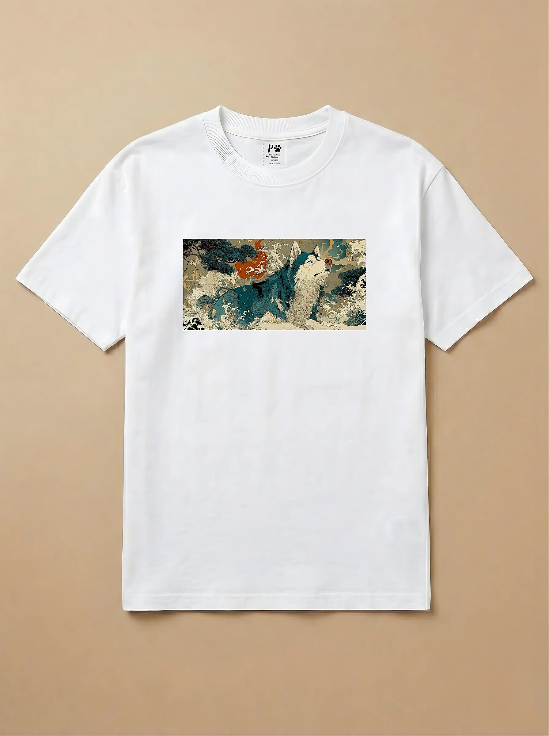 Camisa Ukiyo-e Art - Husky