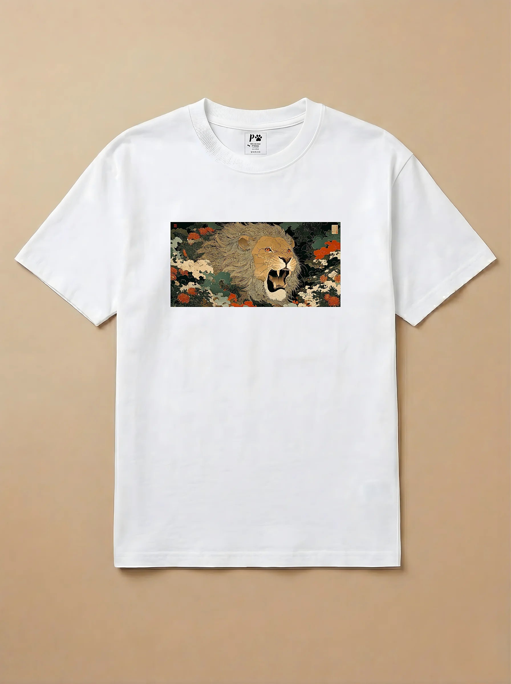 Camisa Ukiyo-e Art - Leão