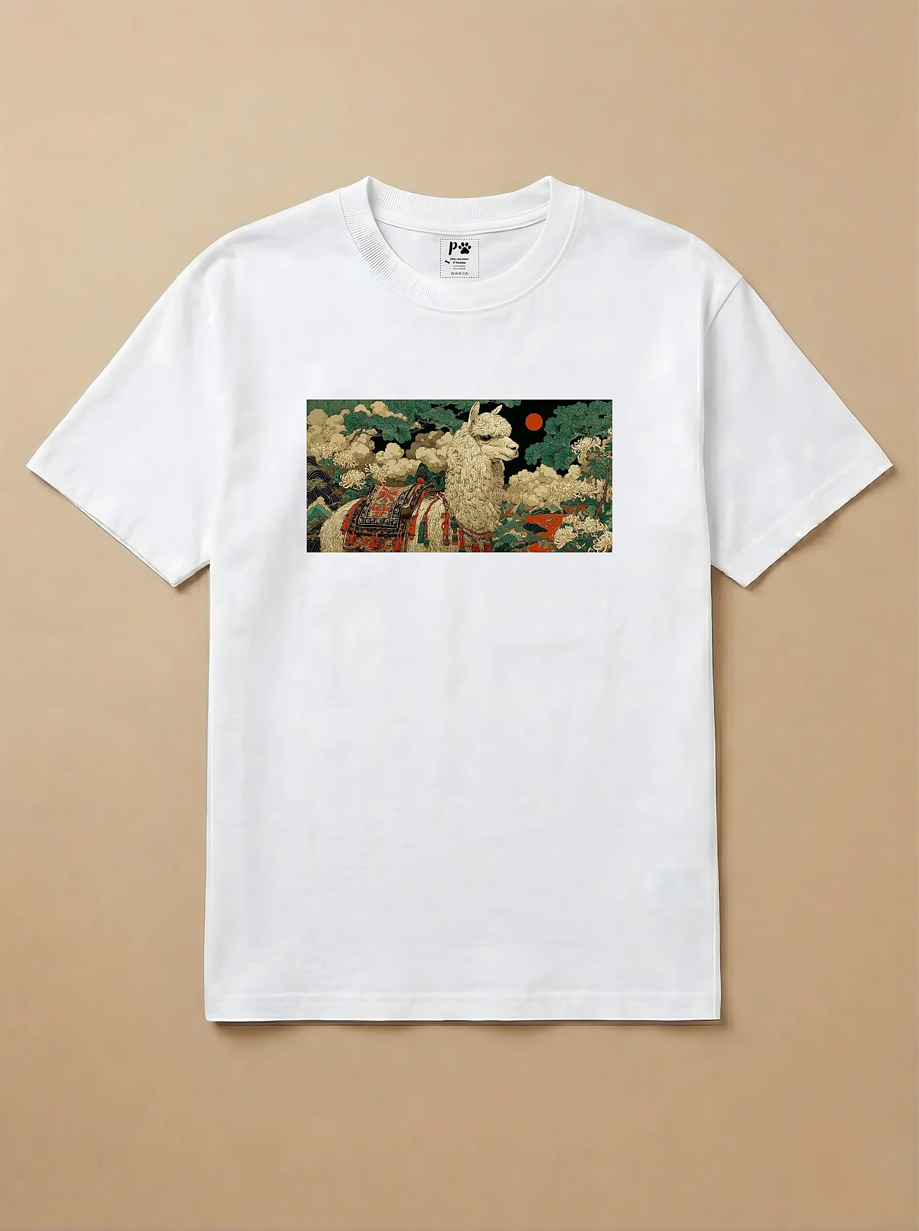 Camisa Ukiyo-e Art - Lhama