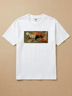 Camisa Ukiyo-e Art - Panda Vermelho