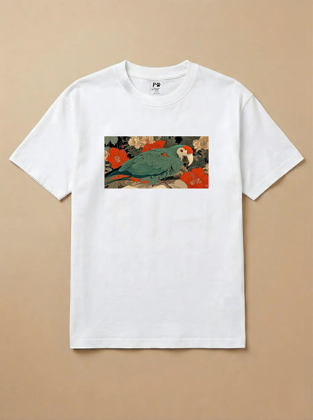 Camisa Ukiyo-e Art - Papagaio