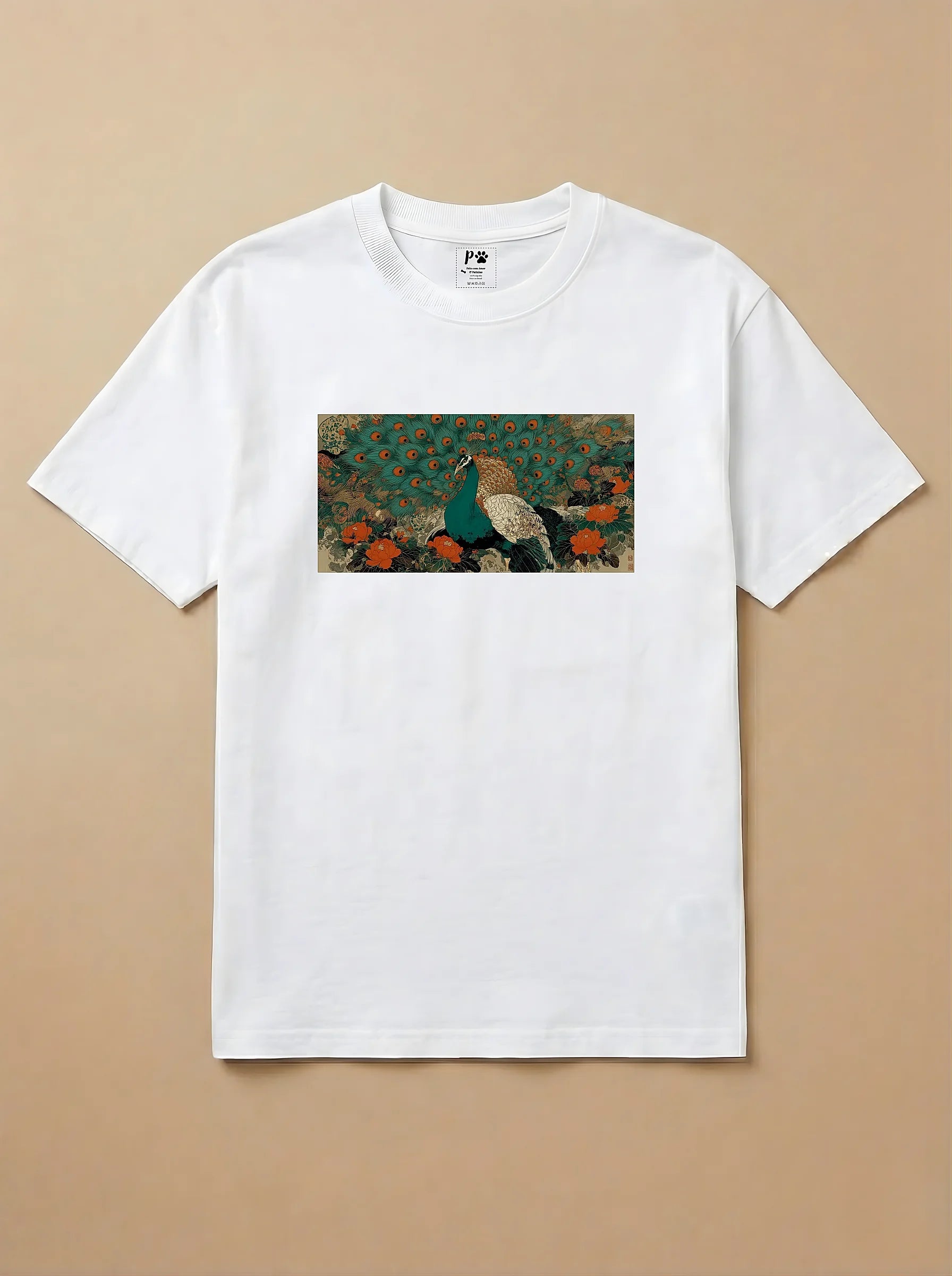 Camisa Ukiyo-e Art - Pavão
