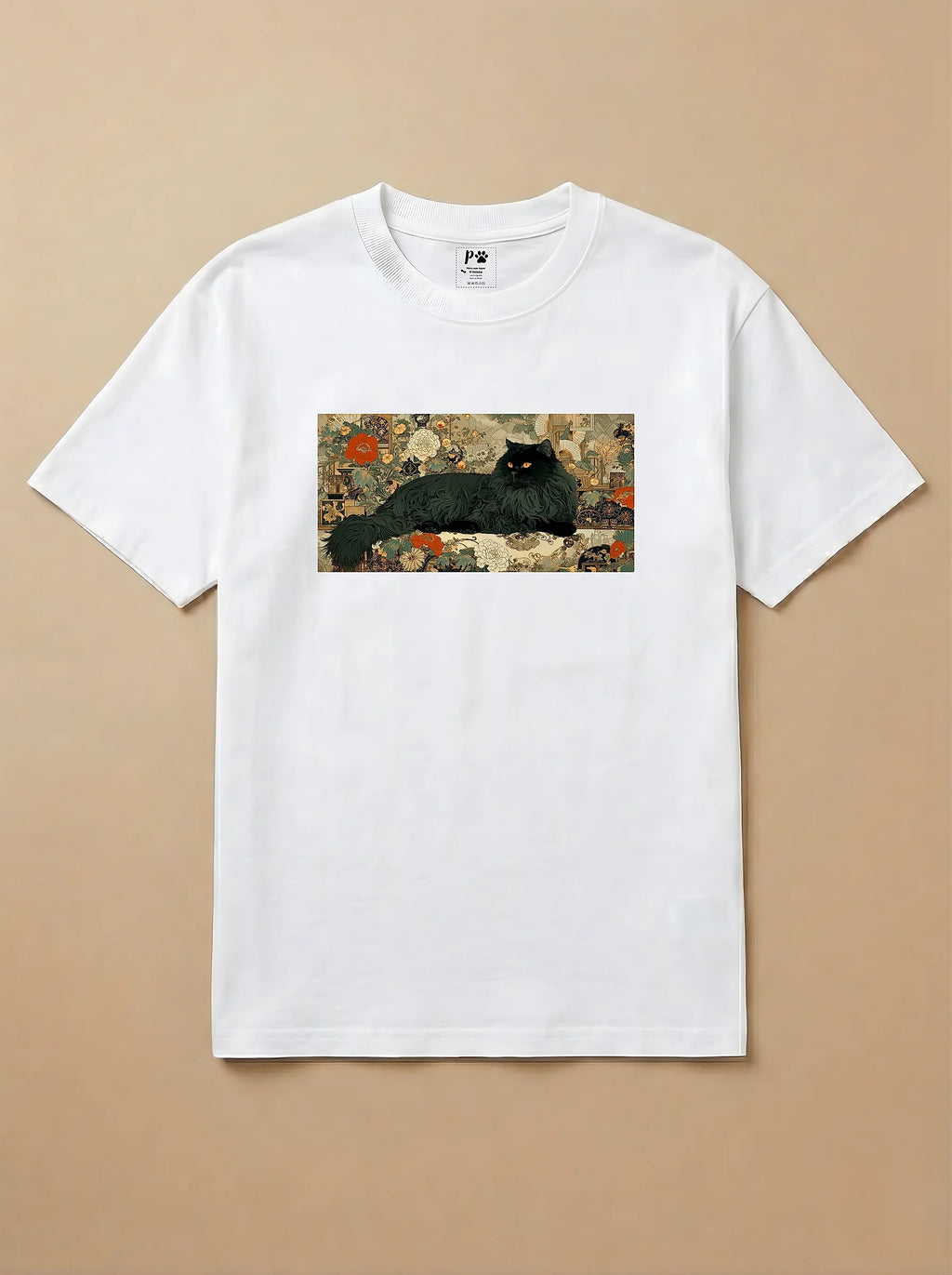 Camisa Ukiyo-e Art - Gato Persa