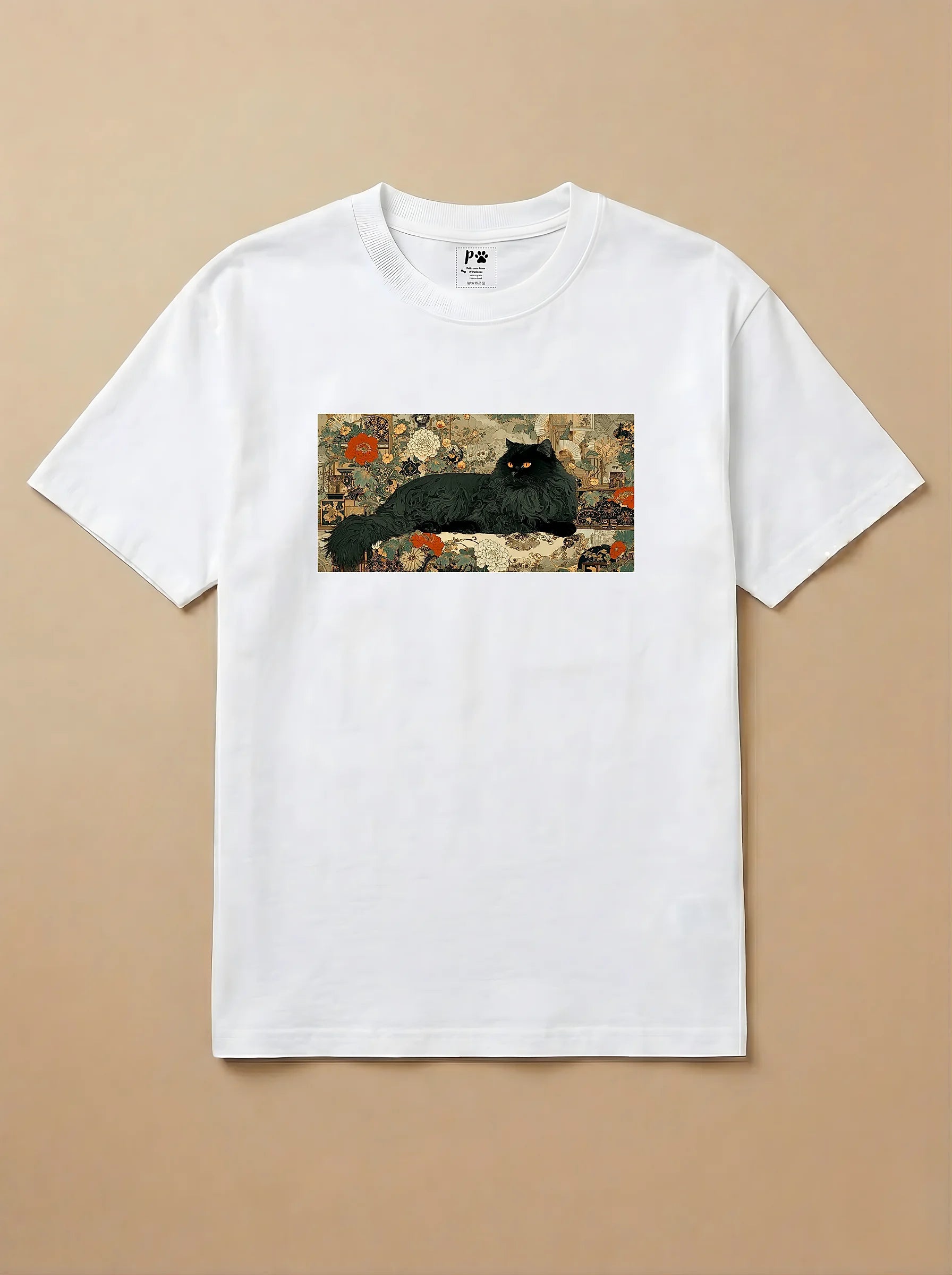 Camisa Ukiyo-e Art - Gato Persa