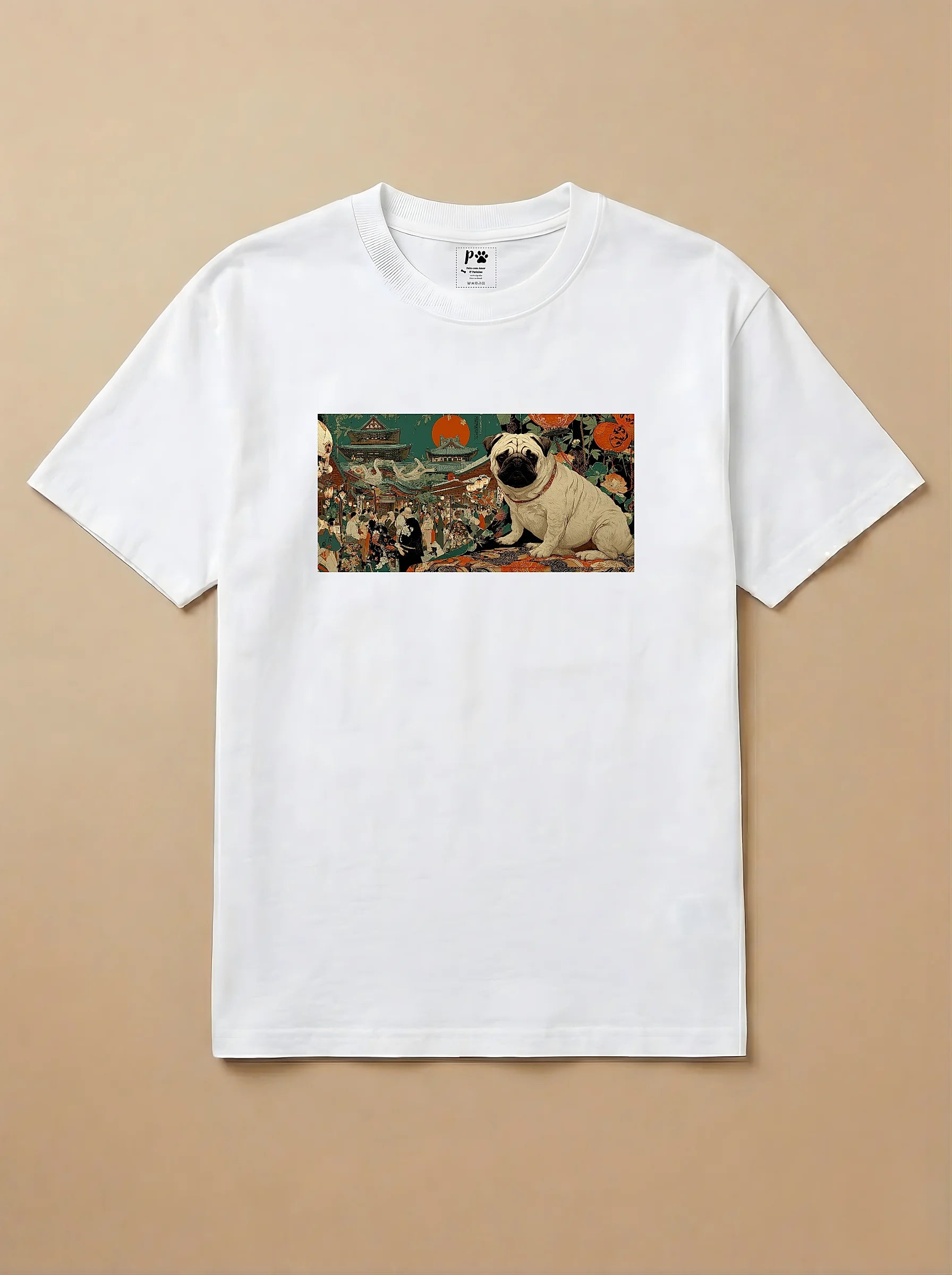 Camisa Ukiyo-e Art - Pug