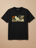 Camisa Ukiyo-e Art - Gato Branco