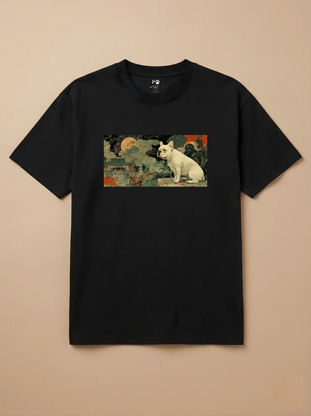 Camisa Ukiyo-e Art - Bulldog Francês