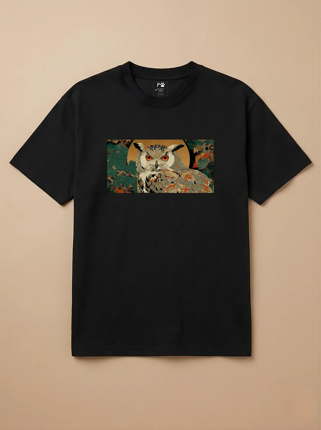 Camisa Ukiyo-e Art - Coruja