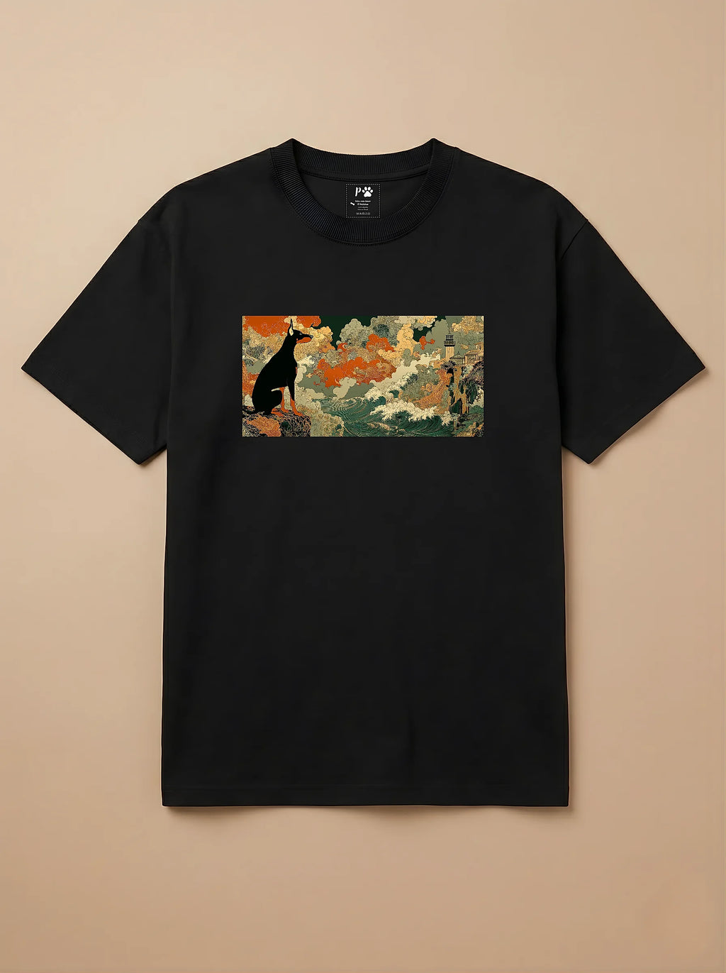 Camisa Ukiyo-e Art - Dobermann
