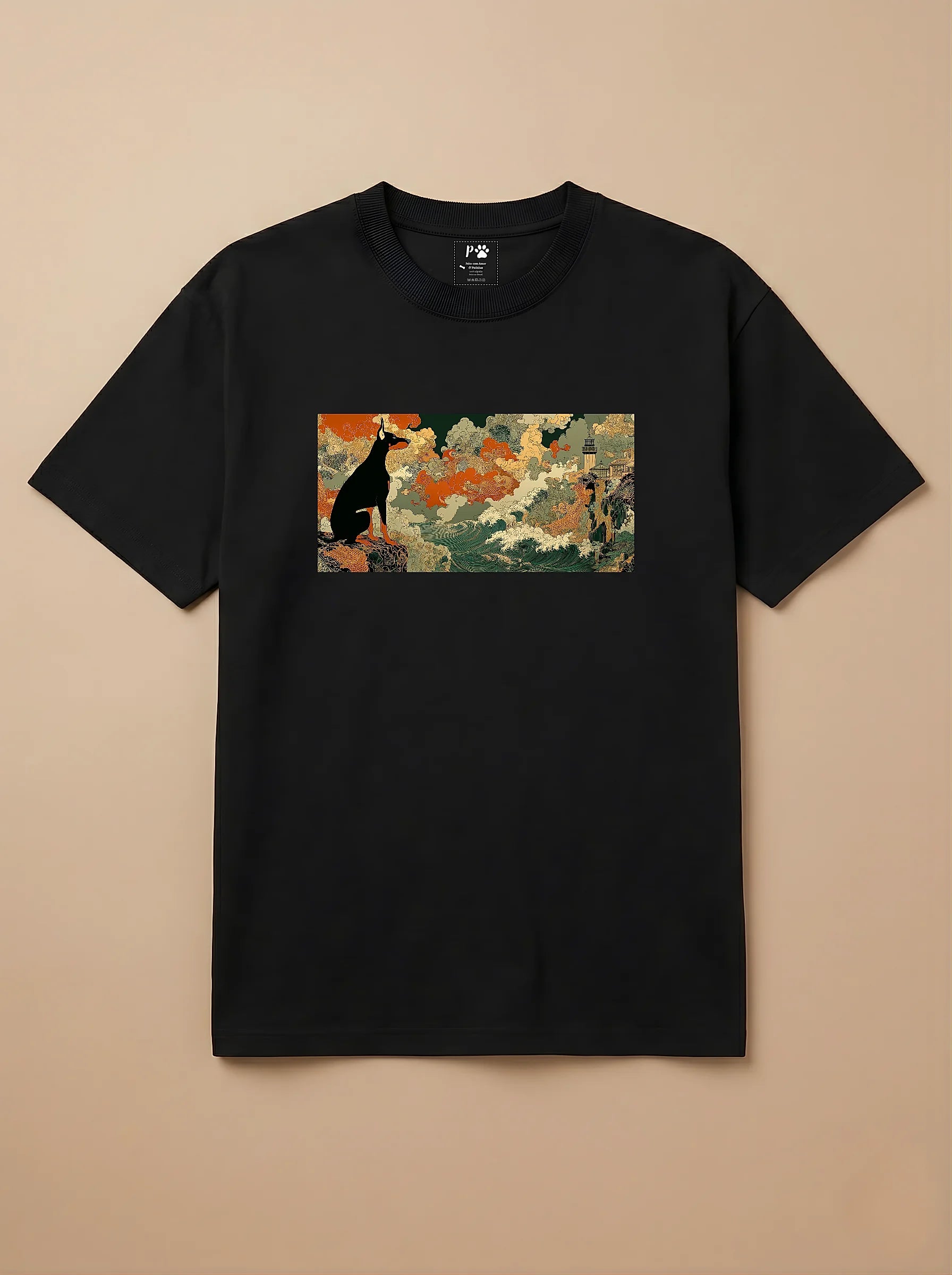 Camisa Ukiyo-e Art - Dobermann