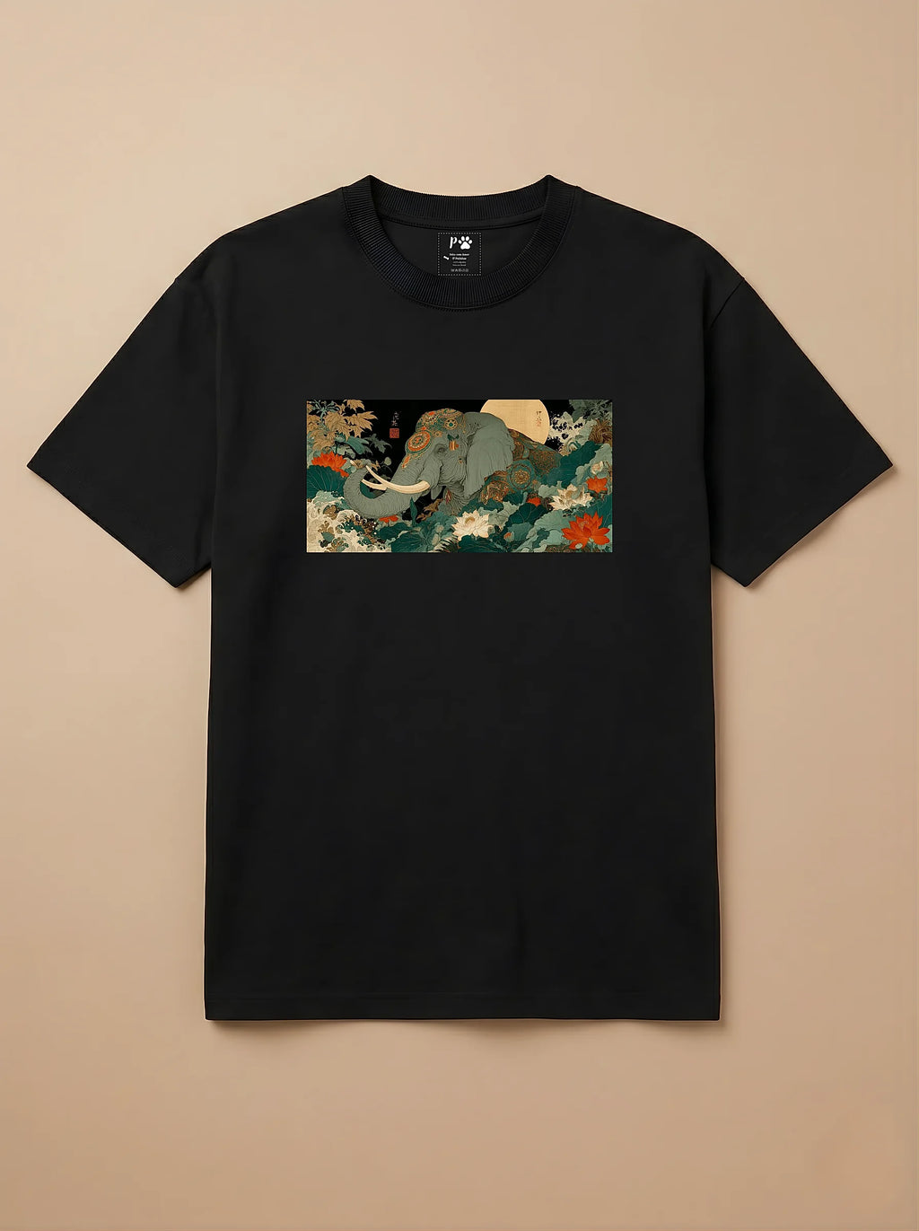 Camisa Ukiyo-e Art - Elefante