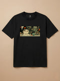 Camisa Ukiyo-e Art - Gato Escocês