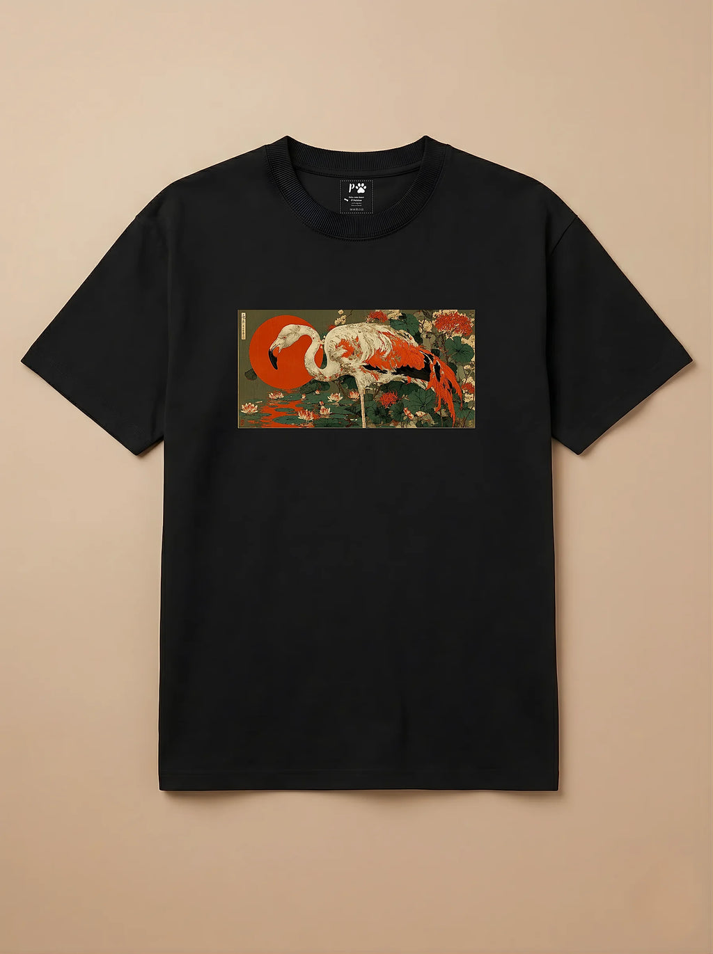 Camisa Ukiyo-e Art - Flamingo