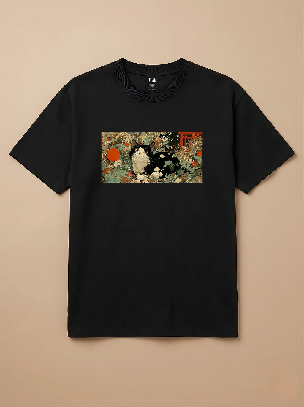 Camisa Ukiyo-e Art - Gato Frajola