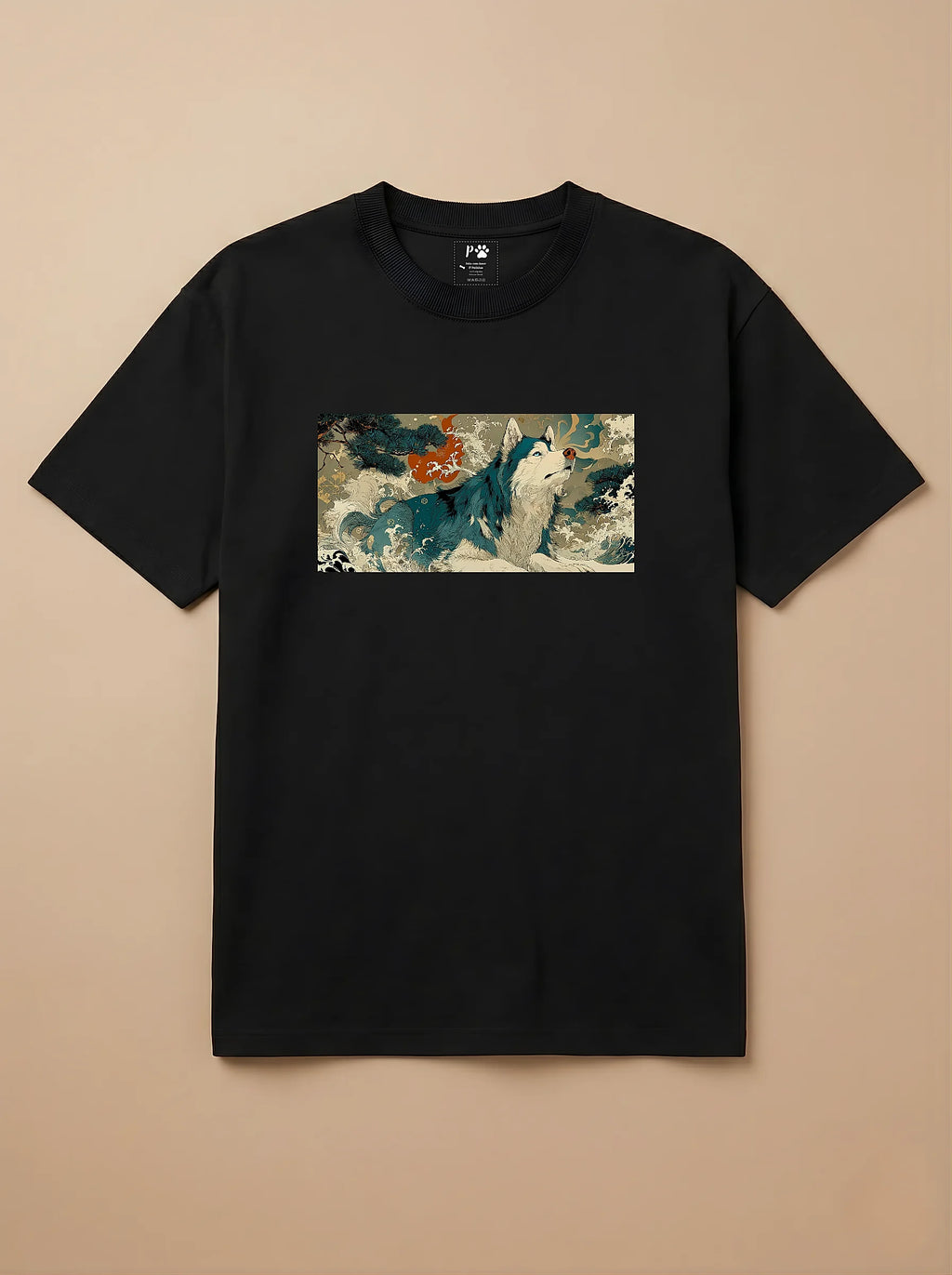 Camisa Ukiyo-e Art - Husky