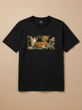 Camisa Ukiyo-e Art - Gato Laranja