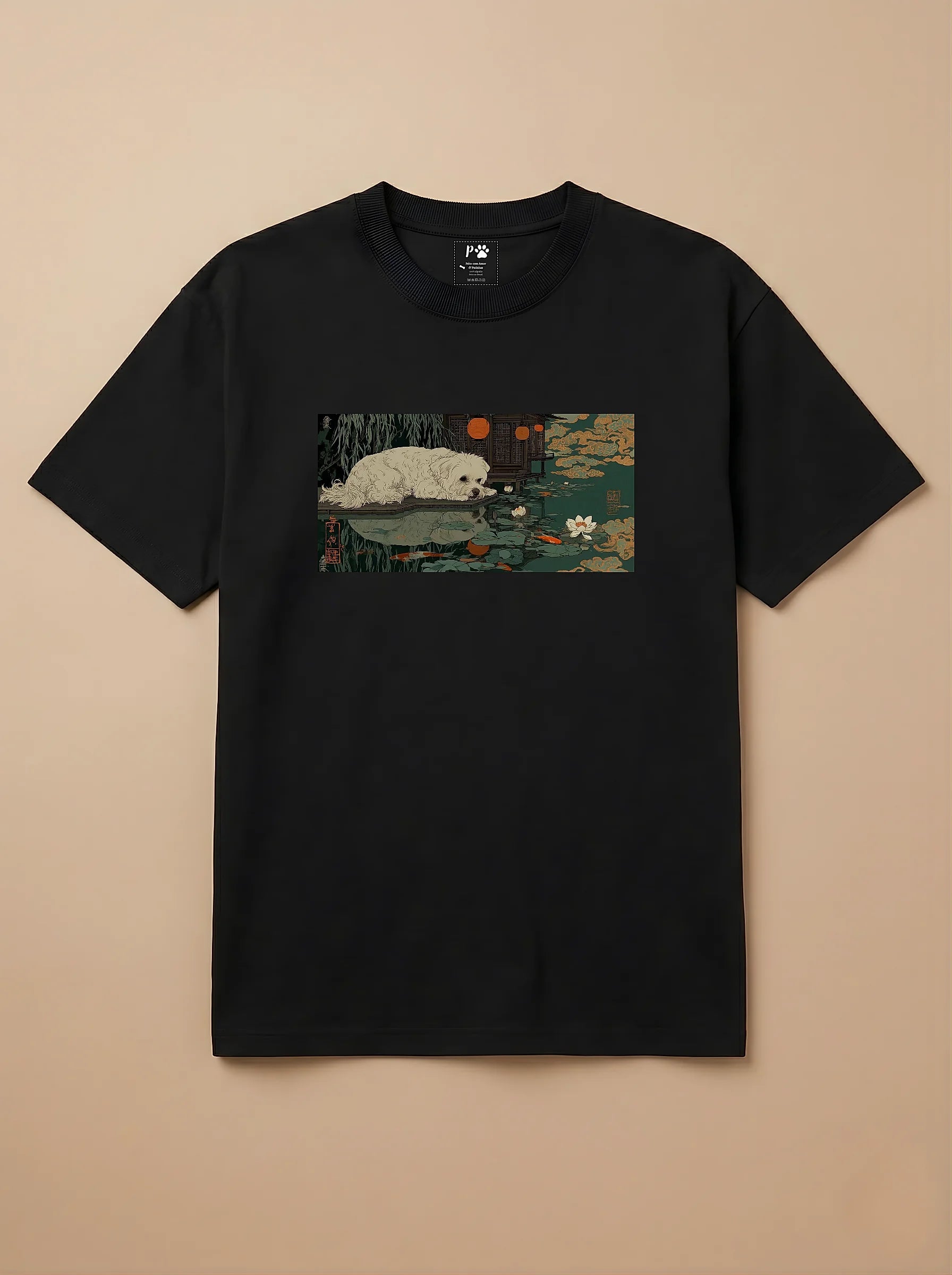 Camisa Ukiyo-e Art - Maltês