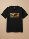 Camisa Ukiyo-e Art - Panda Vermelho