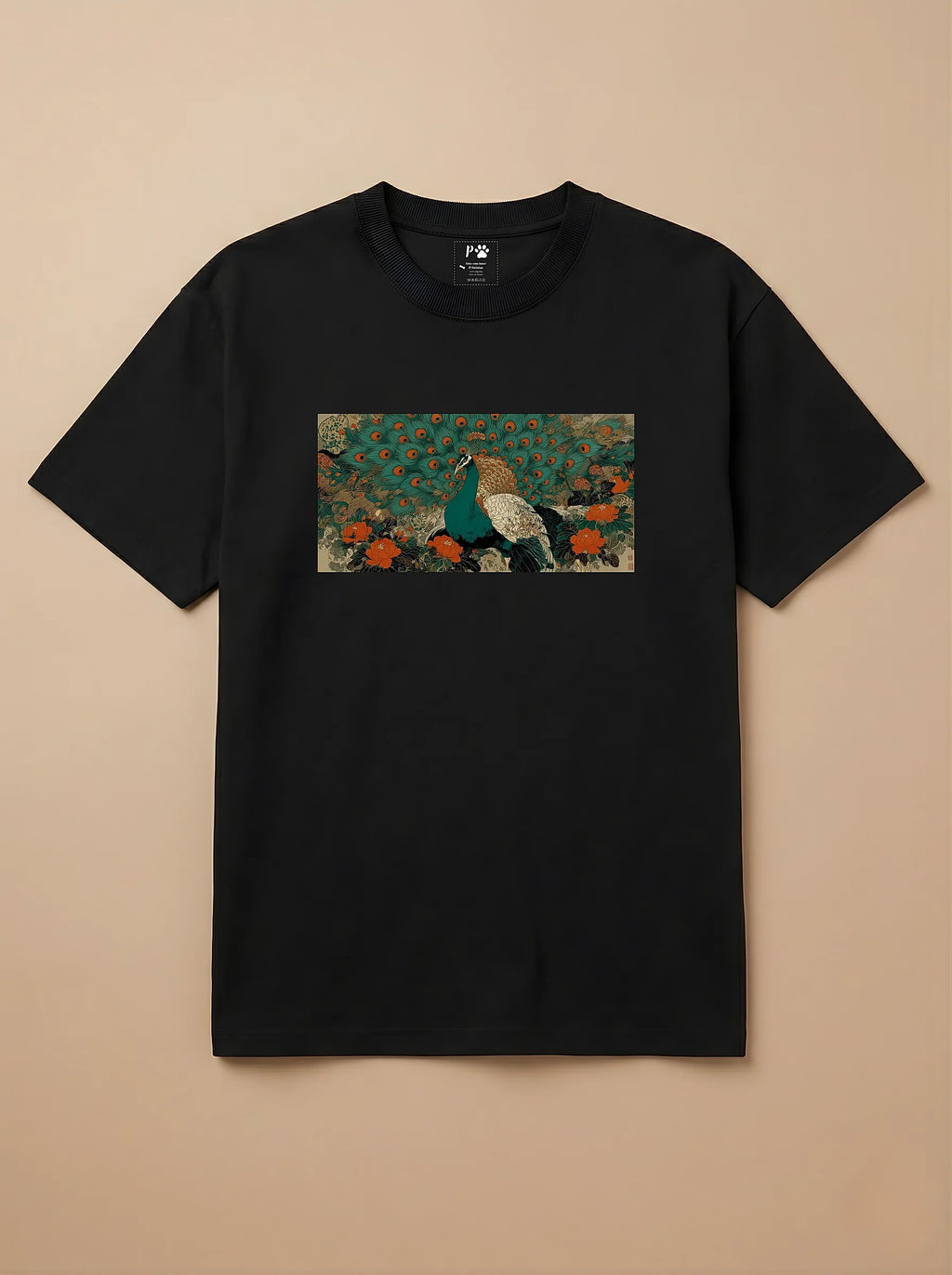 Camisa Ukiyo-e Art - Pavão