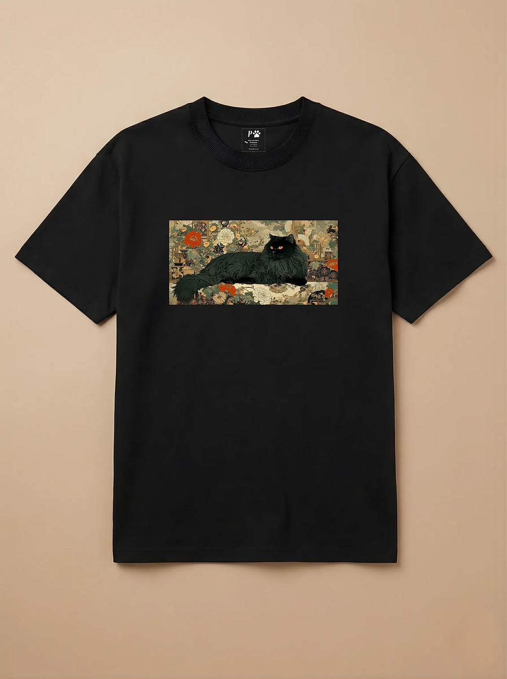 Camisa Ukiyo-e Art - Gato Persa