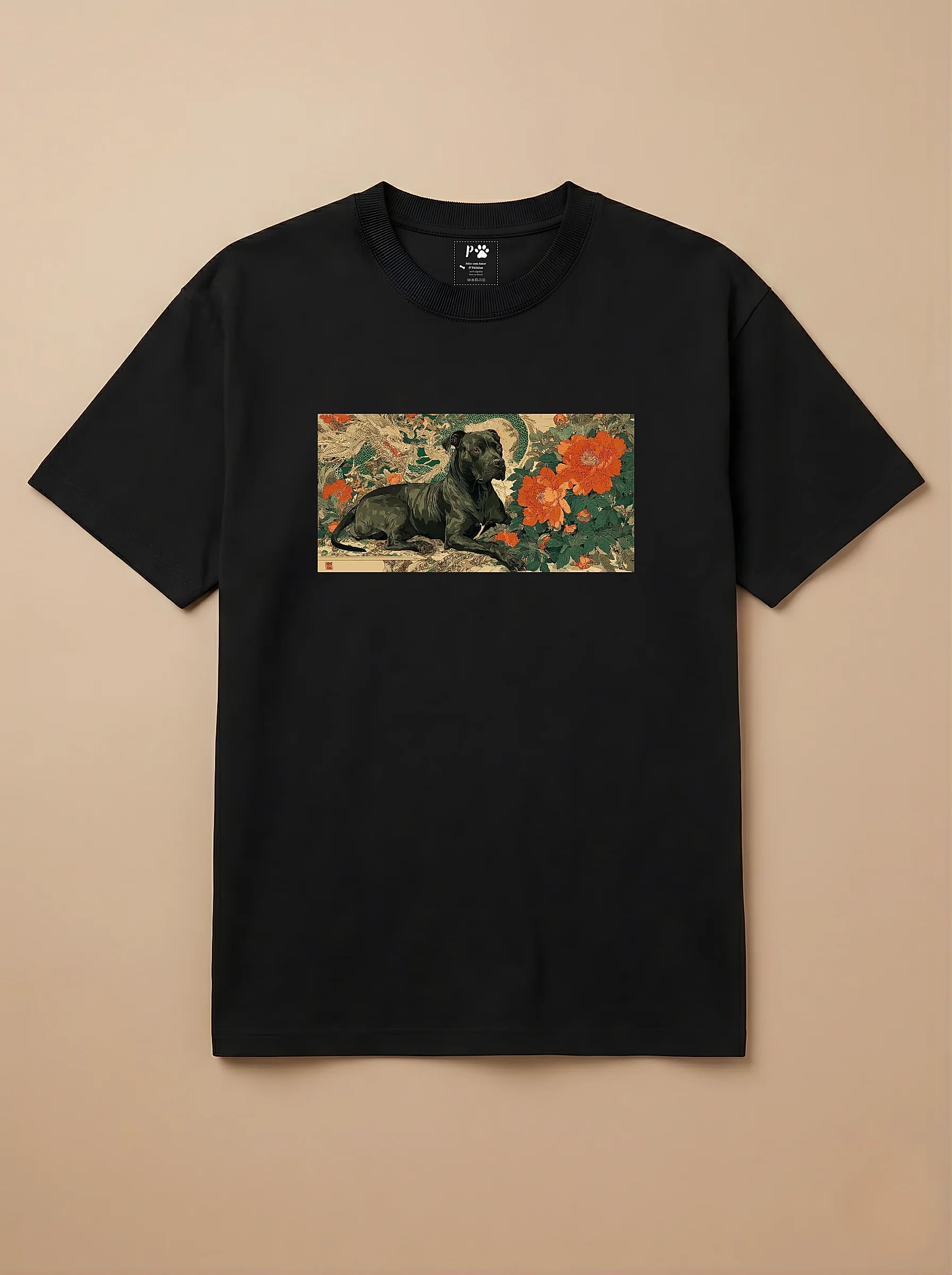 Camisa Ukiyo-e Art - Pitbull