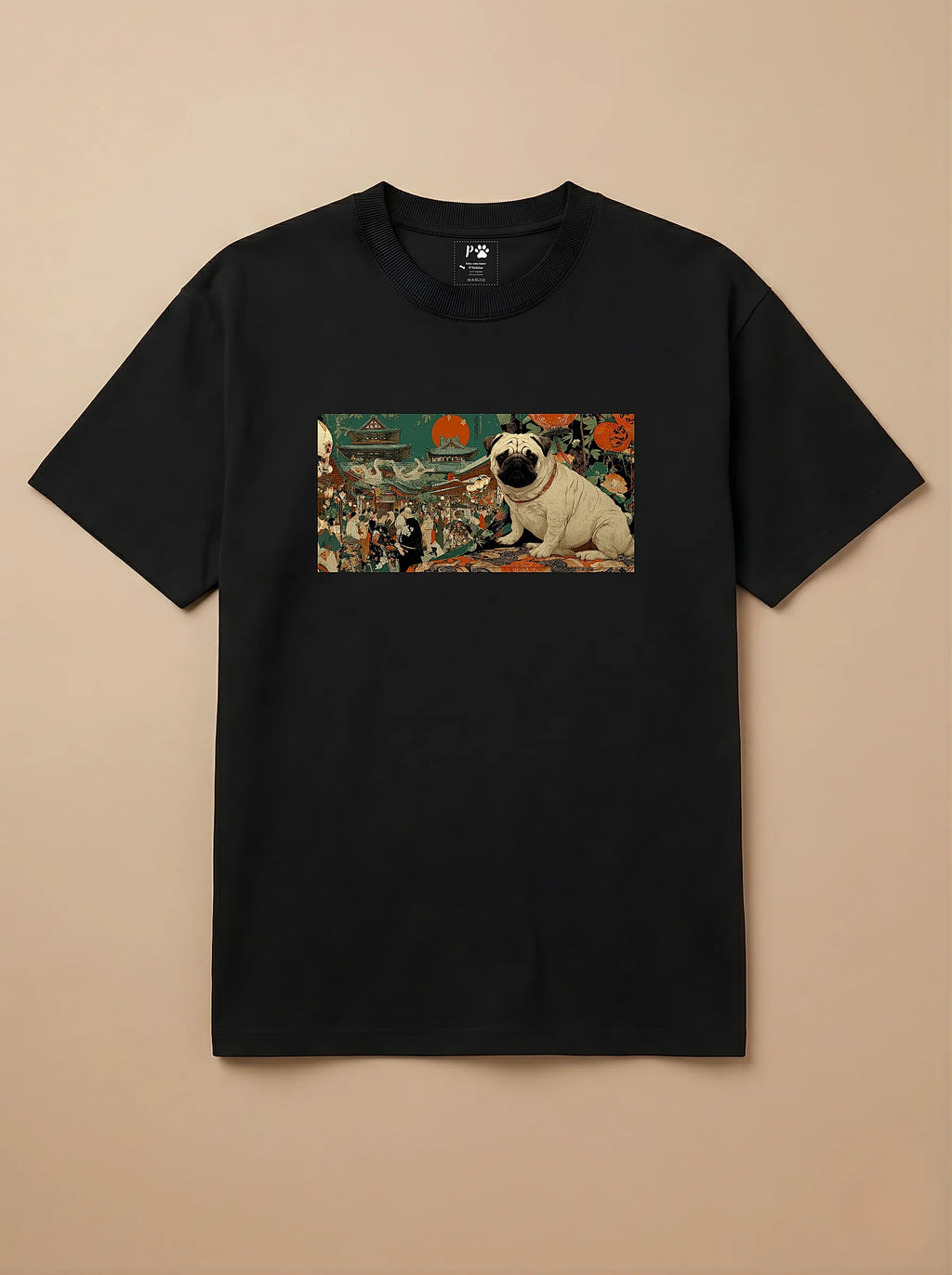 Camisa Ukiyo-e Art - Pug