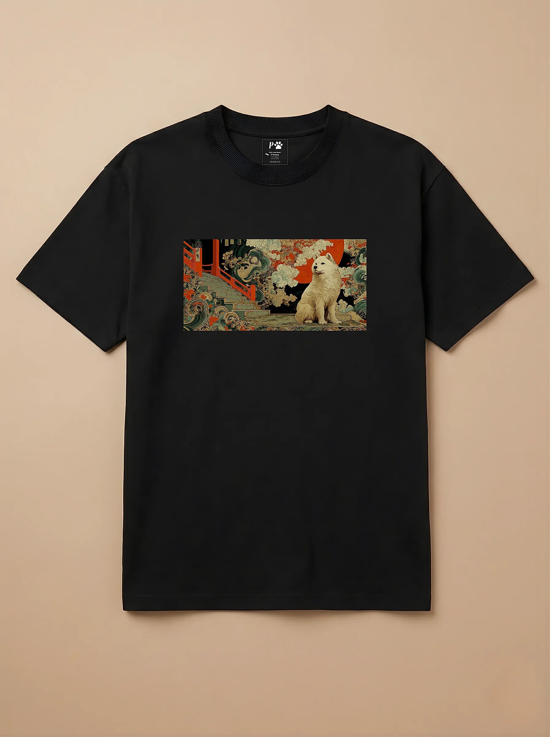 Camisa Ukiyo-e Art - Shiba Inu