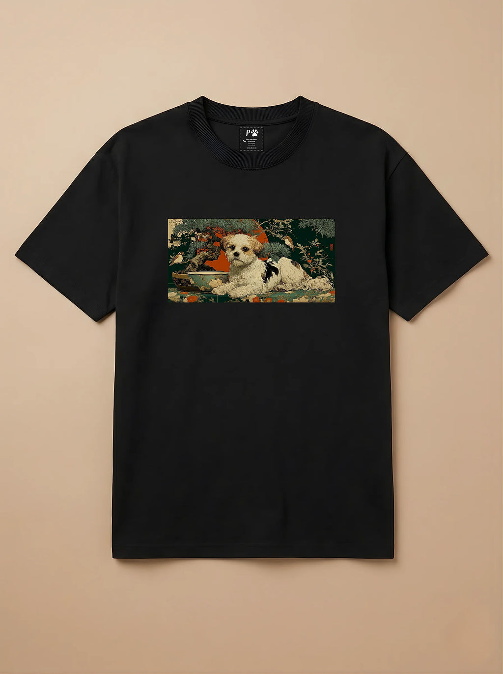 Camisa Ukiyo-e Art - Shih Tzu