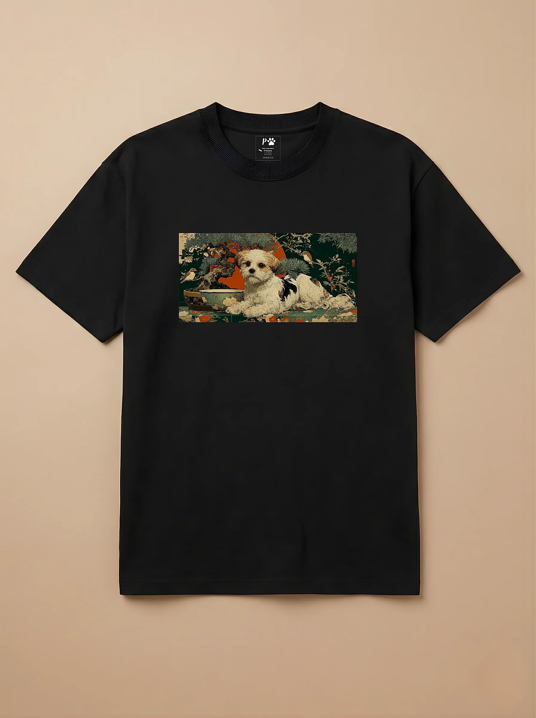 Camisa Ukiyo-e Art - Shih Tzu