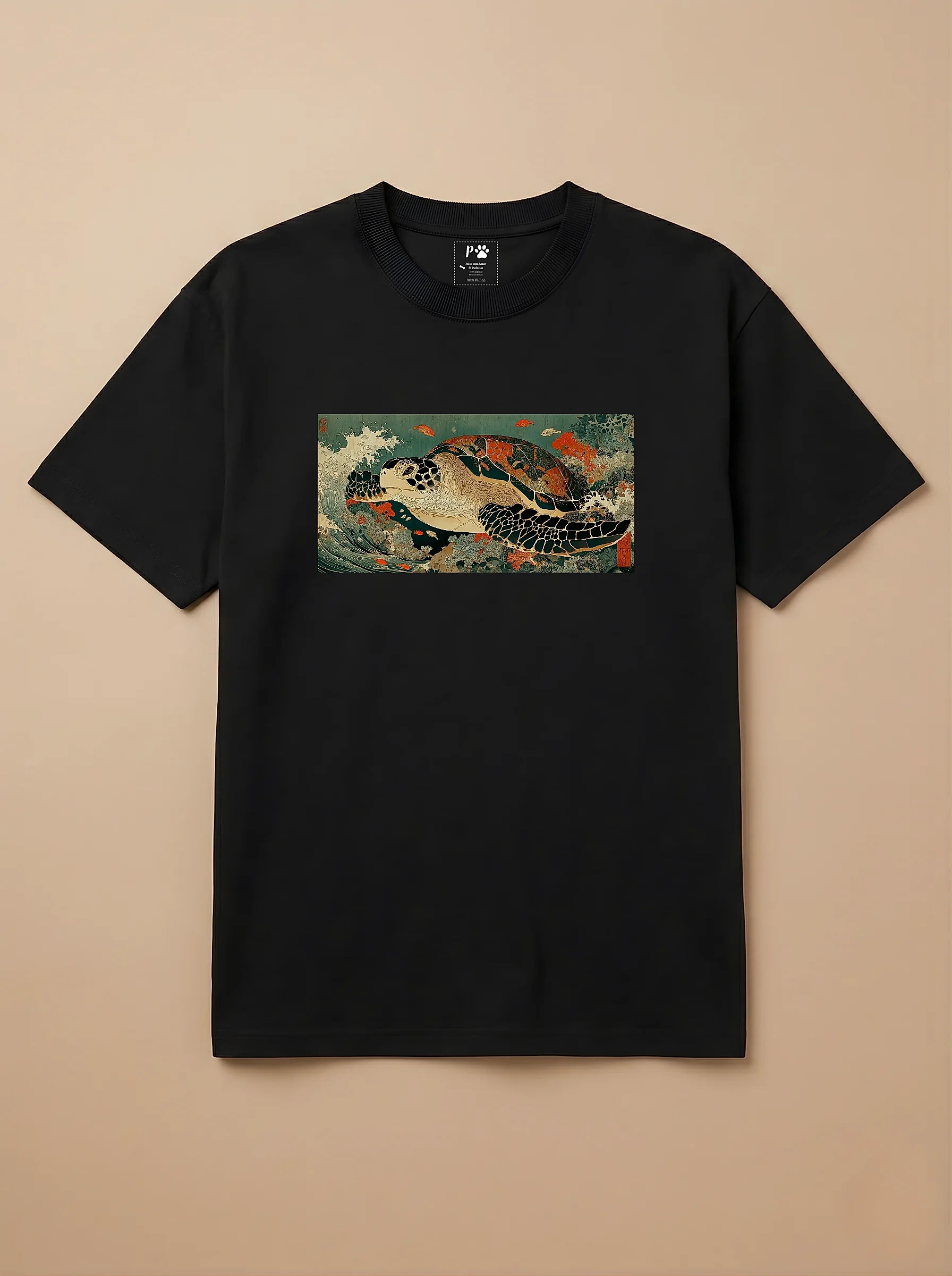 Camisa Ukiyo-e Art - Tartaruga