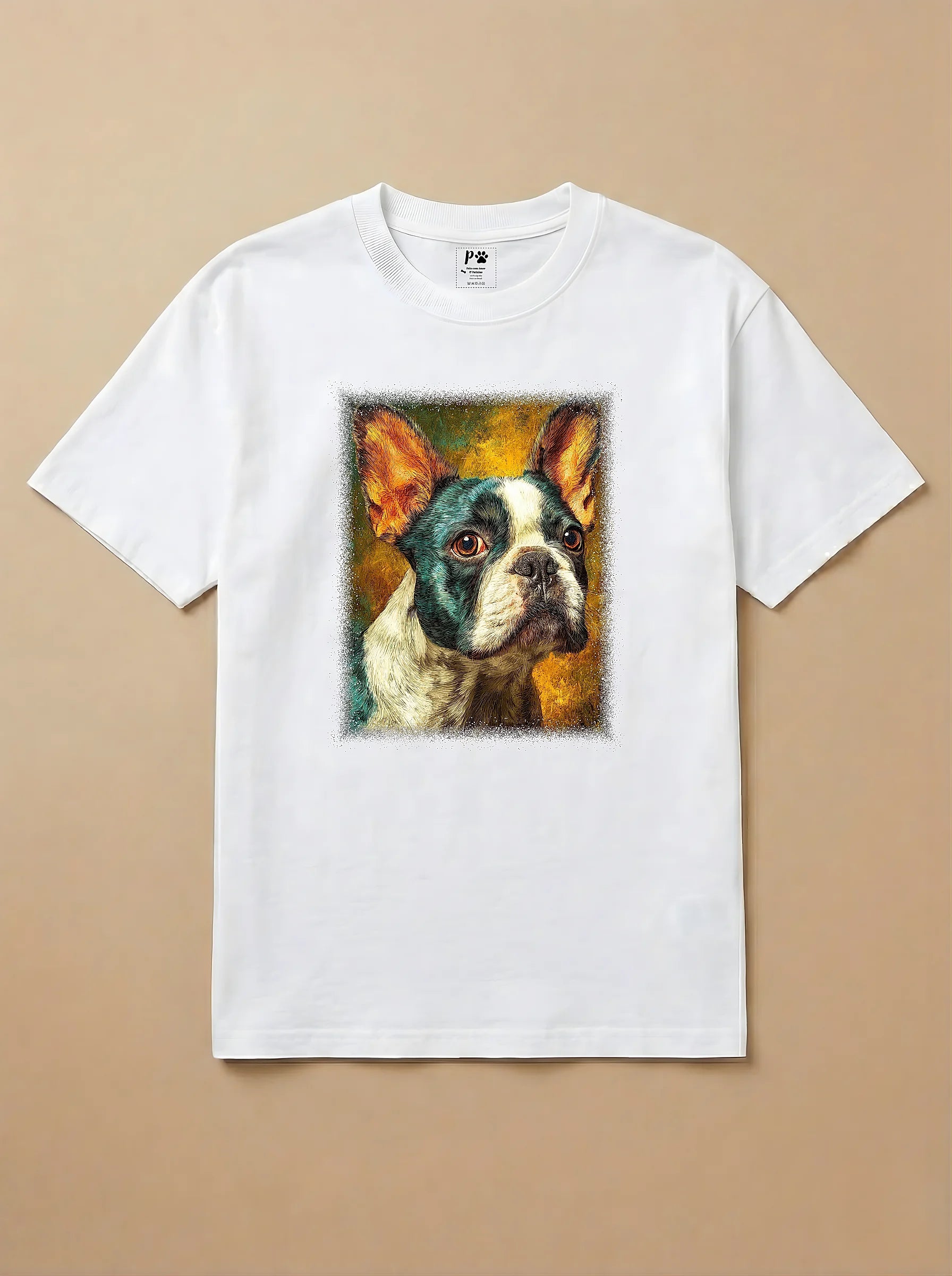 Camisa Pet Impressionismo - Bulldog Francês