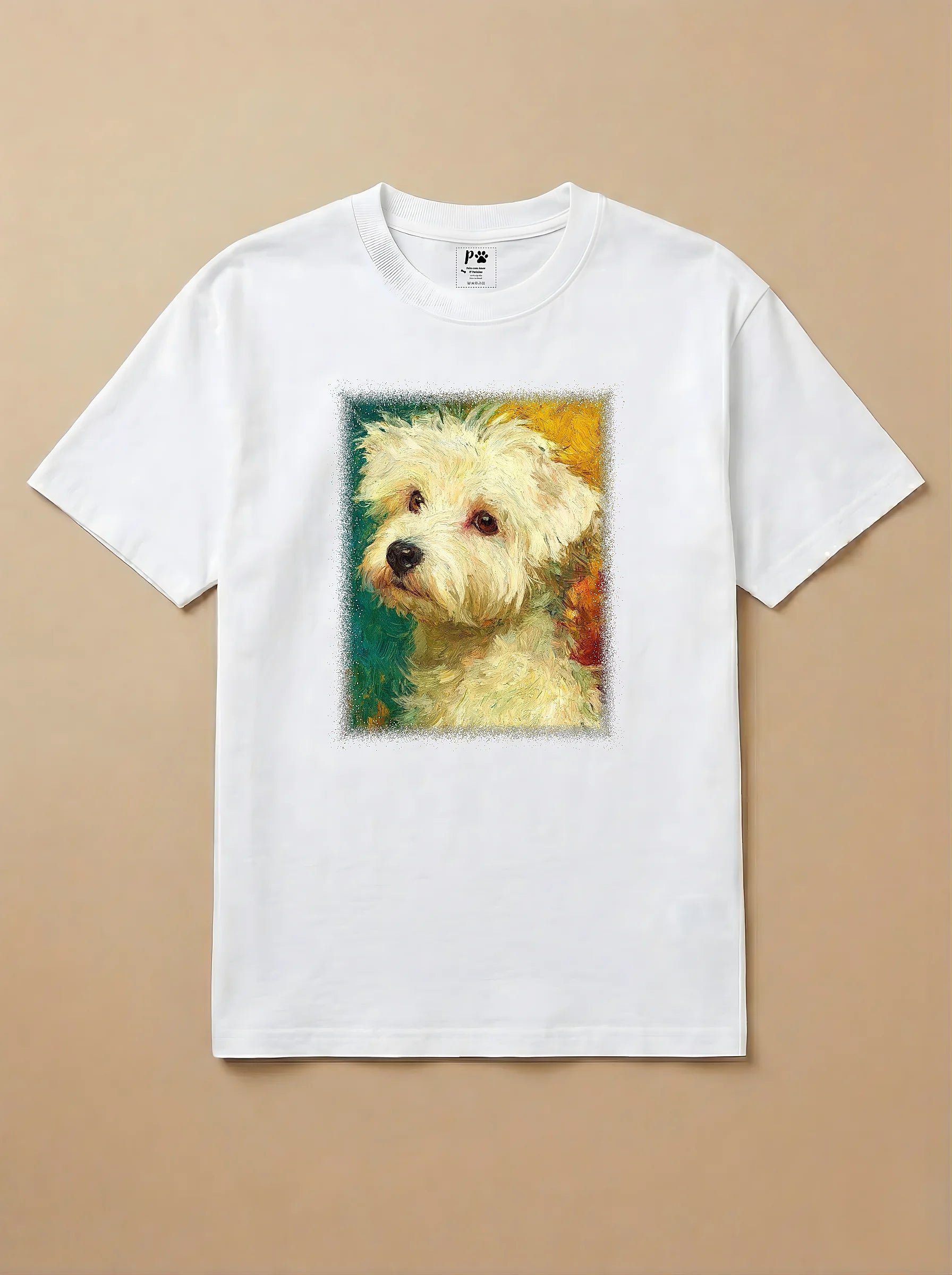 Camisa Pet Impressionismo - Maltês