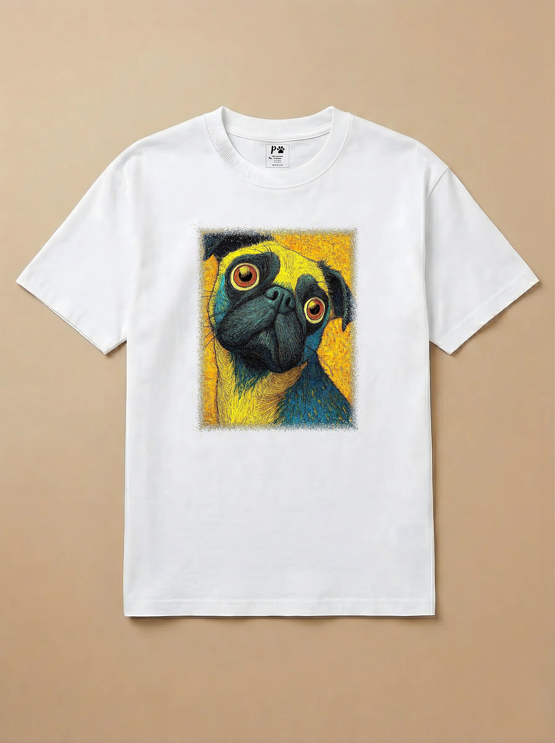 Camisa Pet Impressionismo - Pug