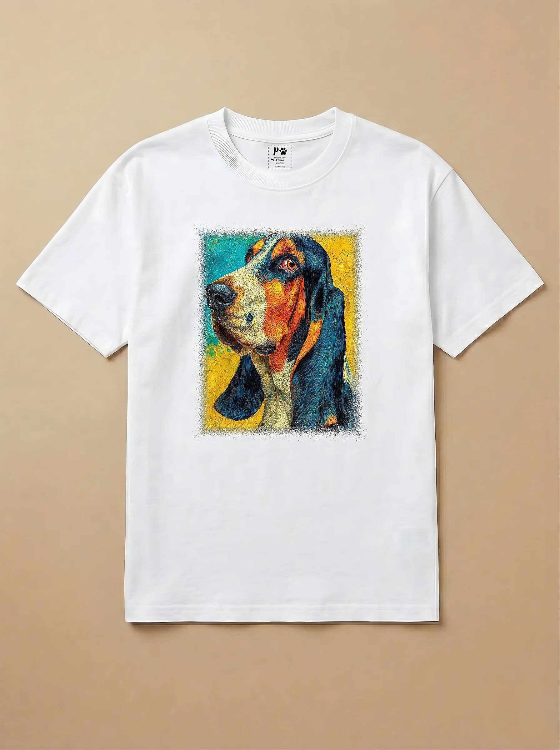 Camisa Pet Impressionismo - Basset Hound