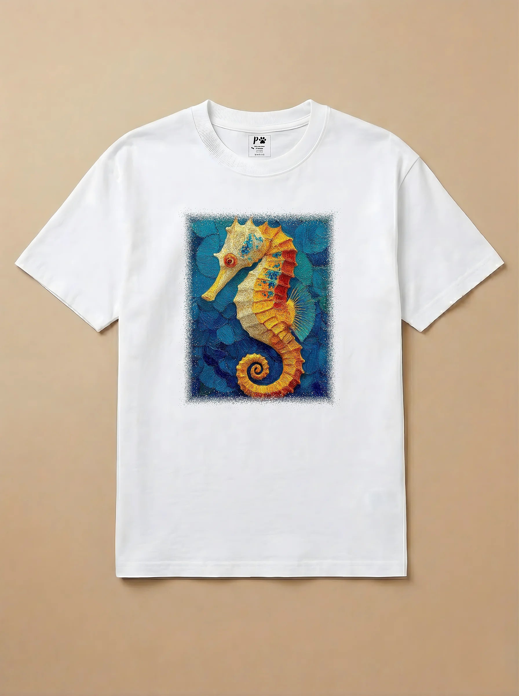 Camisa Pet Impressionismo - Cavalo Marinho