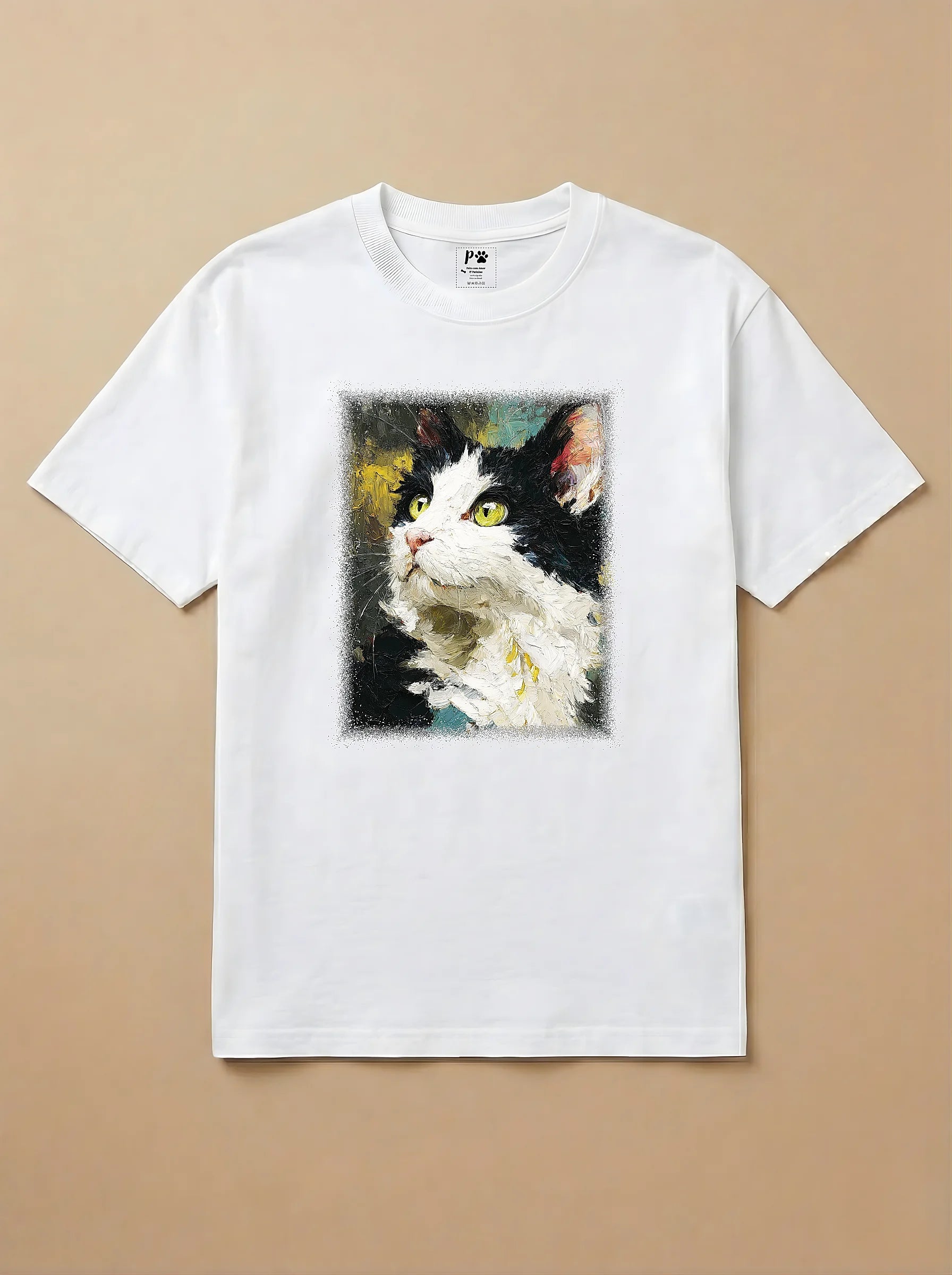 Camisa Pet Impressionismo - Gato Frajola