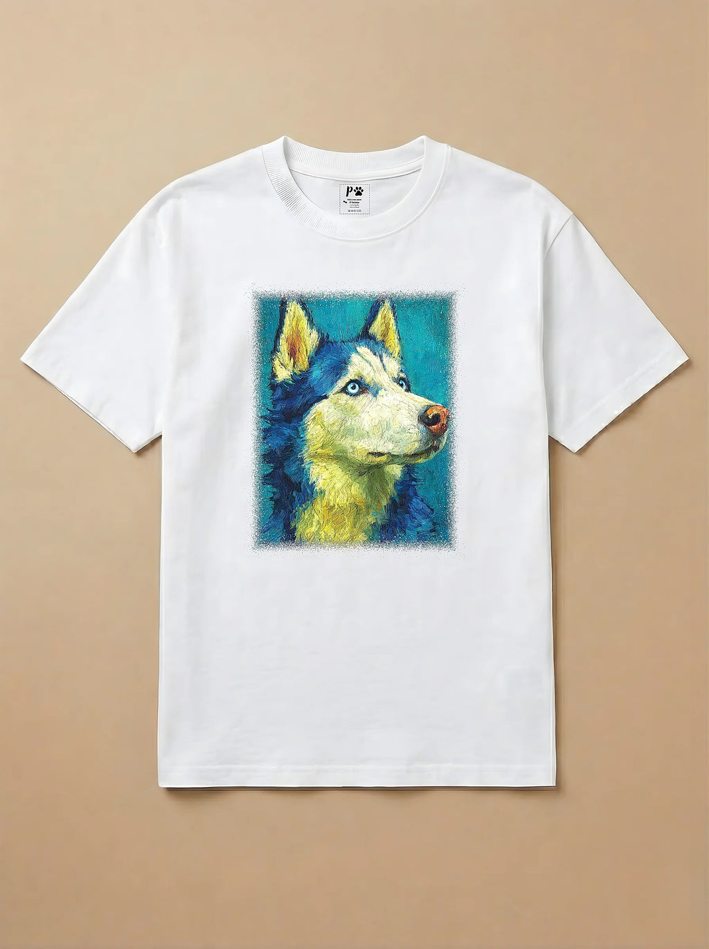 Camisa Pet Impressionismo - Husky