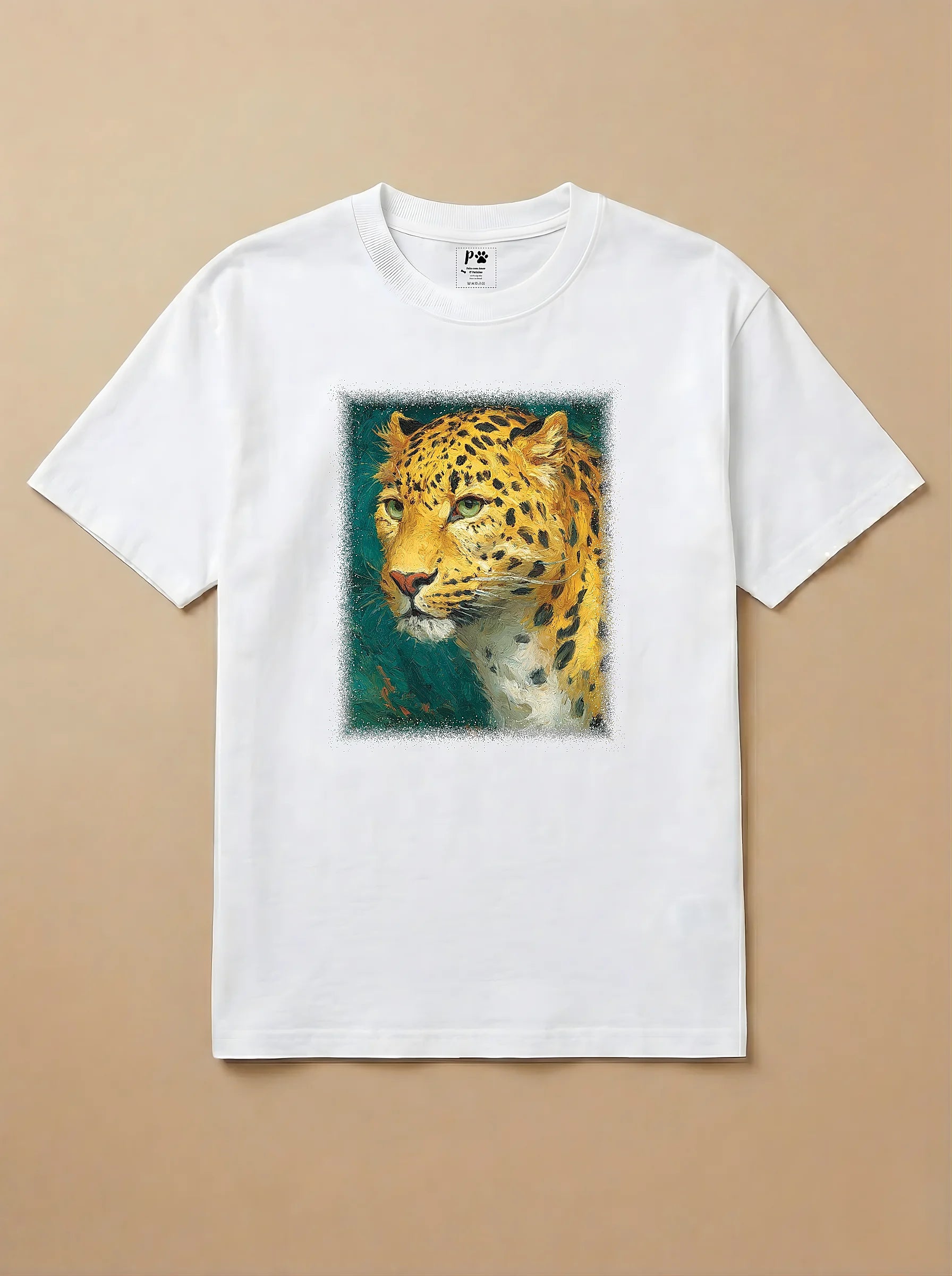 Camisa Pet Impressionismo - Leopardo