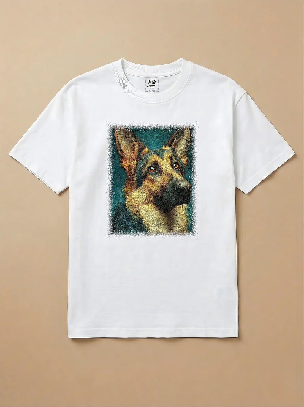 Camisa Pet Impressionismo - Pastor Alemão