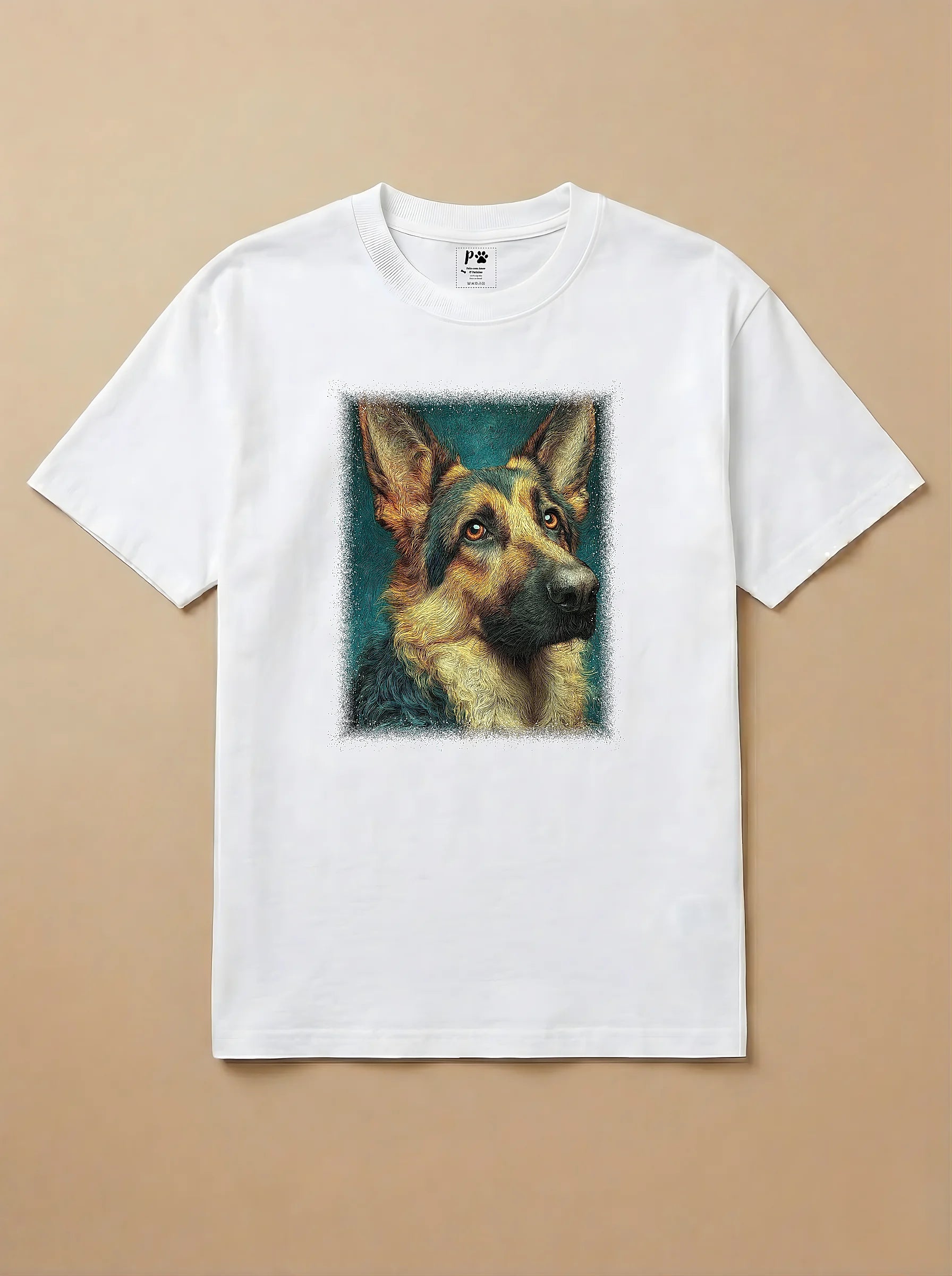 Camisa Pet Impressionismo - Pastor Alemão