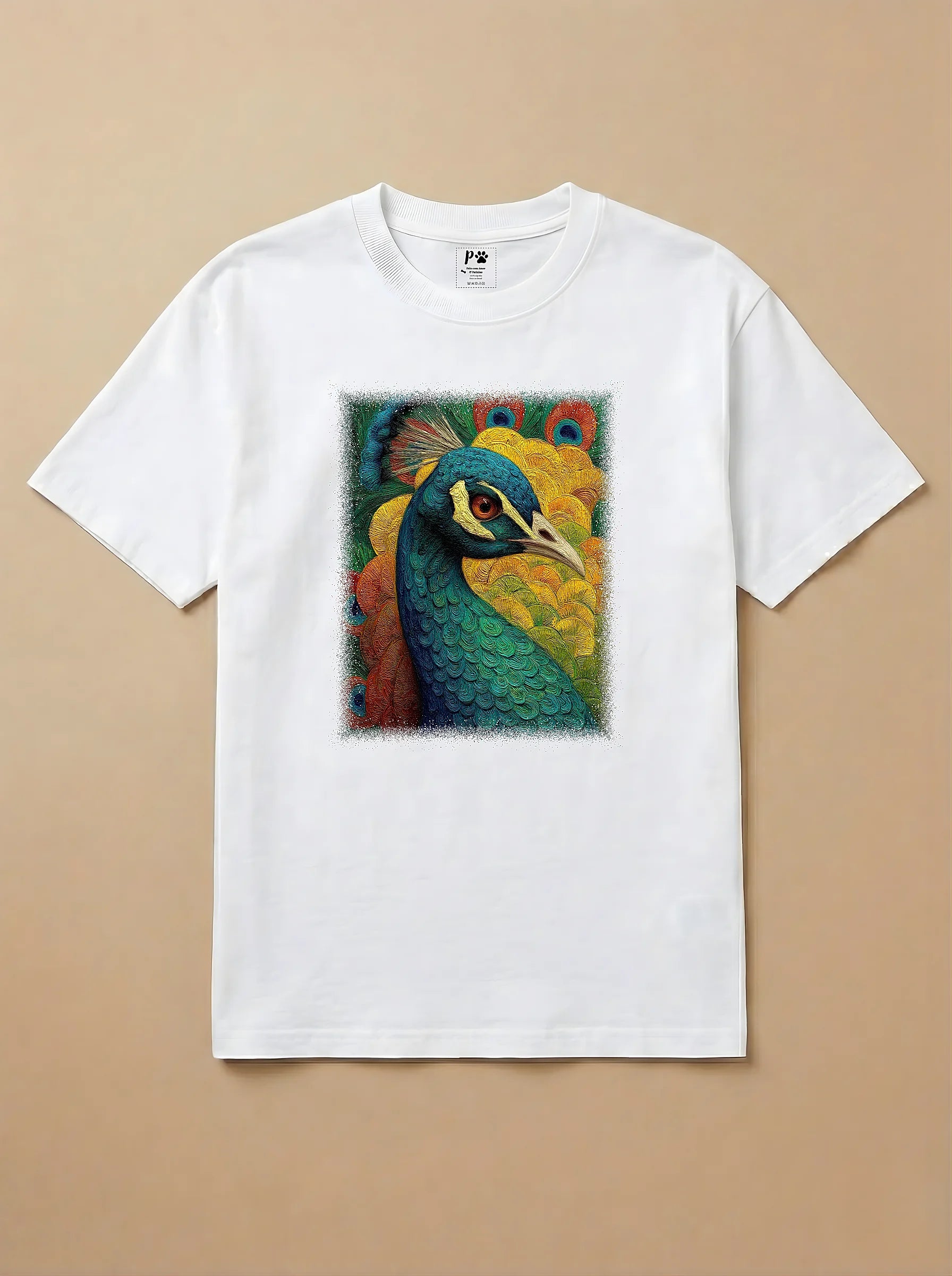 Camisa Pet Impressionismo - Pavão