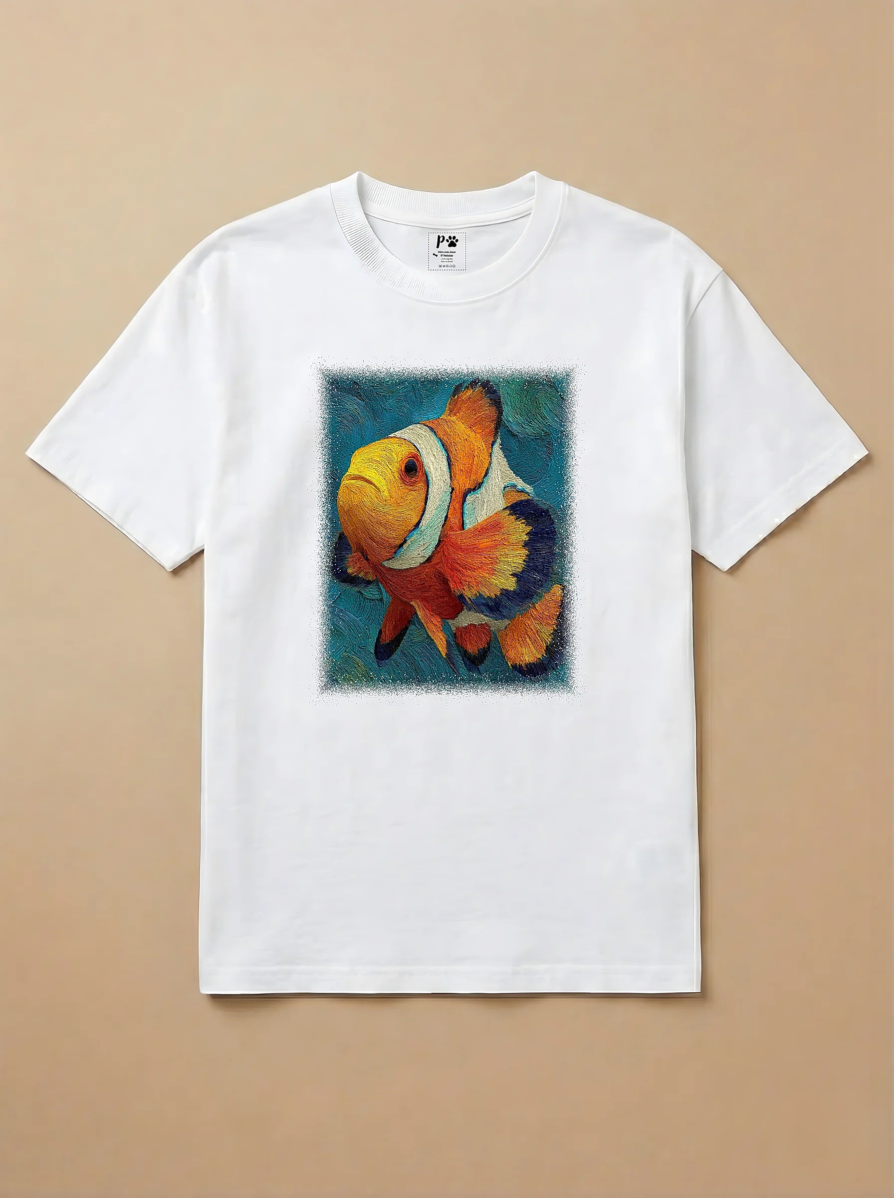 Camisa Pet Impressionismo - Peixe Palhaço