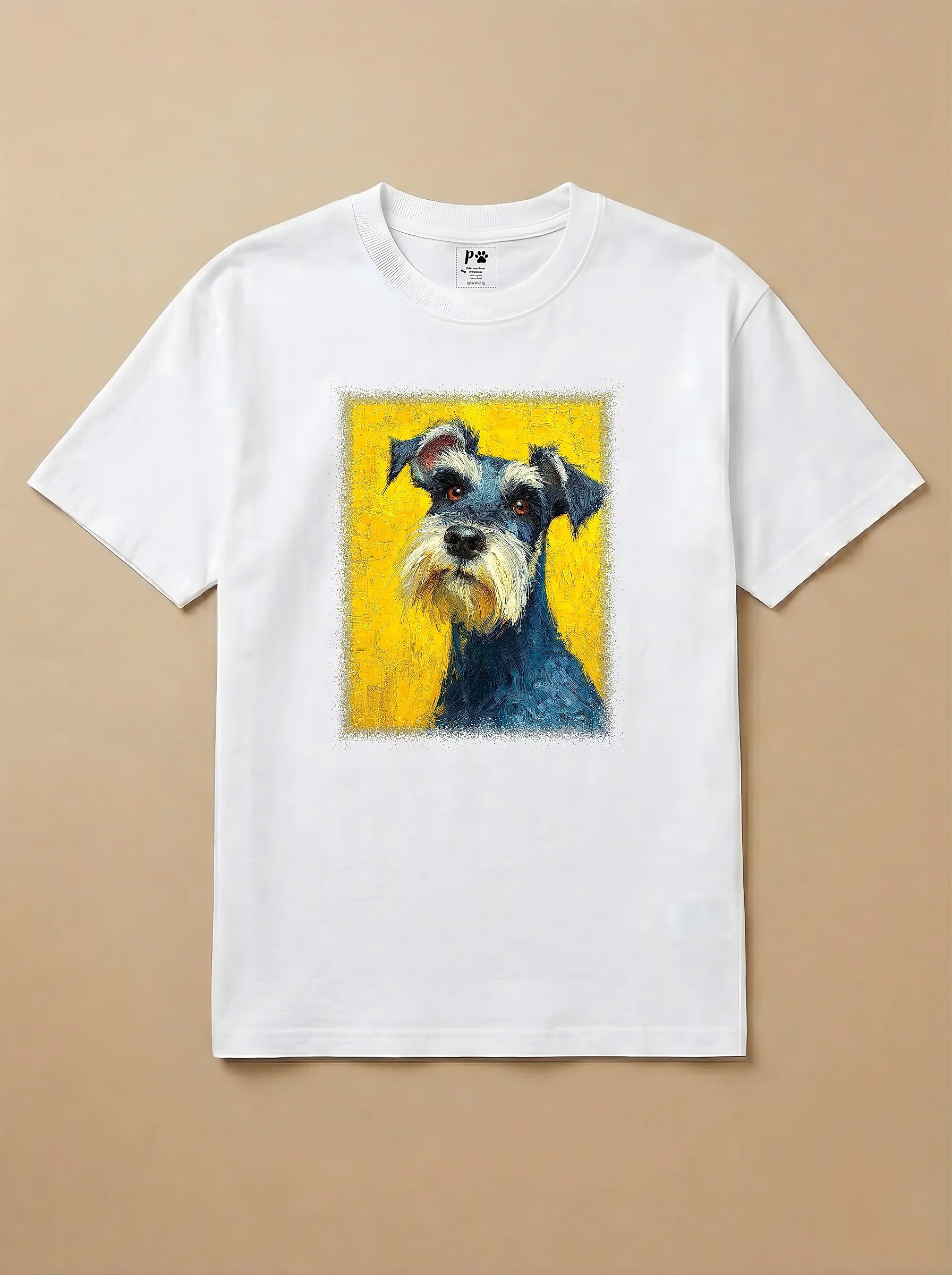 Camisa Pet Impressionismo - Schnauzer